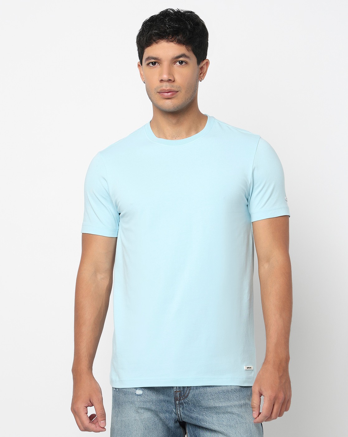 GAS | Noos Regular Fit Crewneck T-Shirt with Signature Branding