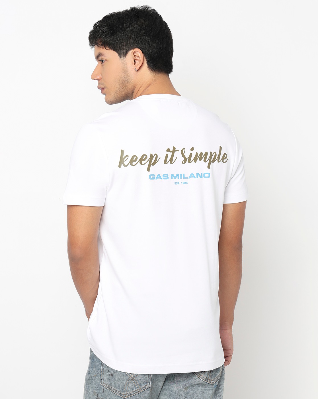 GAS | Regular Fit Crewneck T-Shirt with Signature Branding