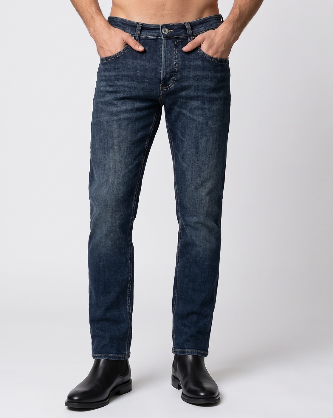 Men's Blue Straight Fit Jeans