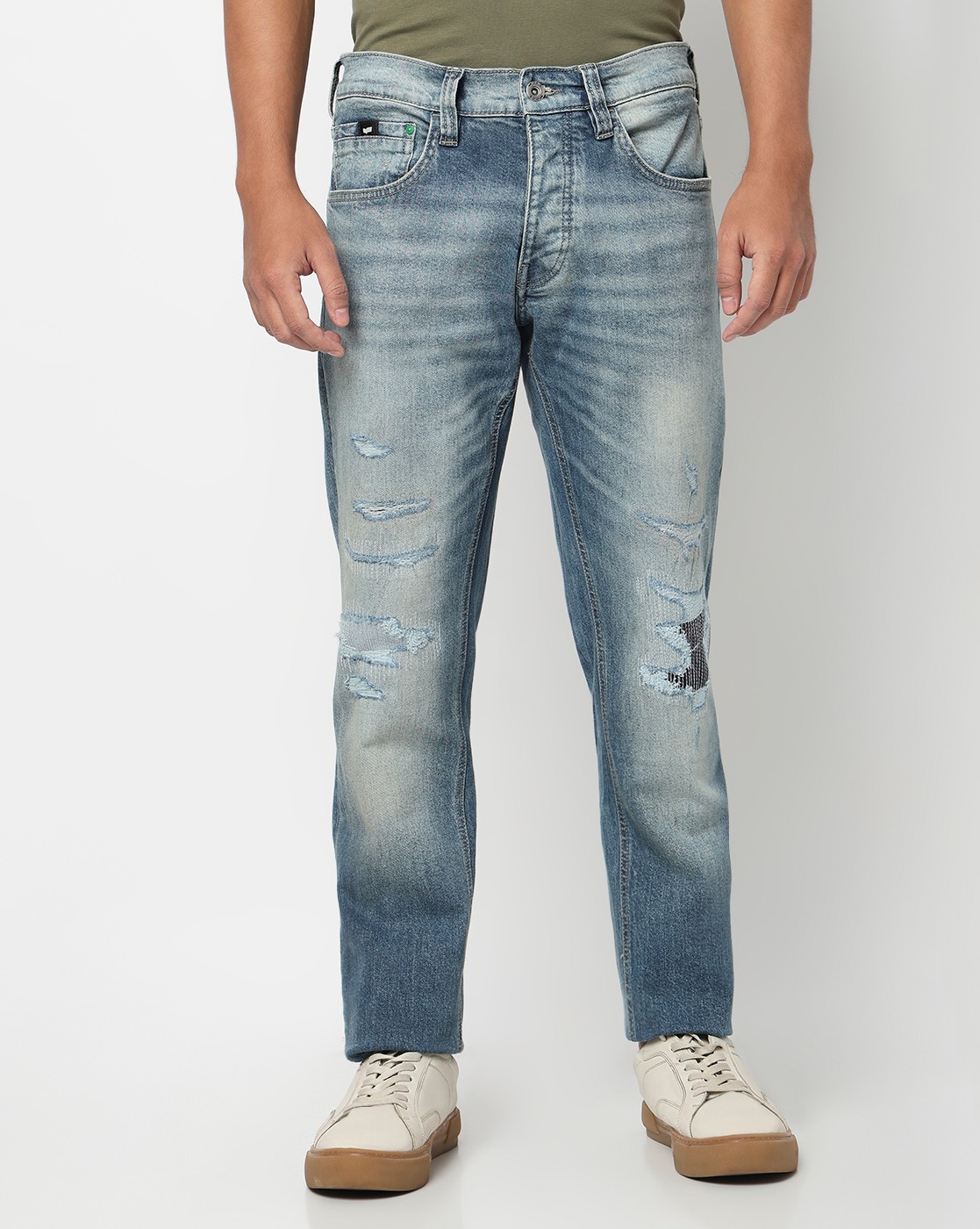 GAS | Artisan Straight Fit Jaxon Tinted Rip Repair Artisan Jeans