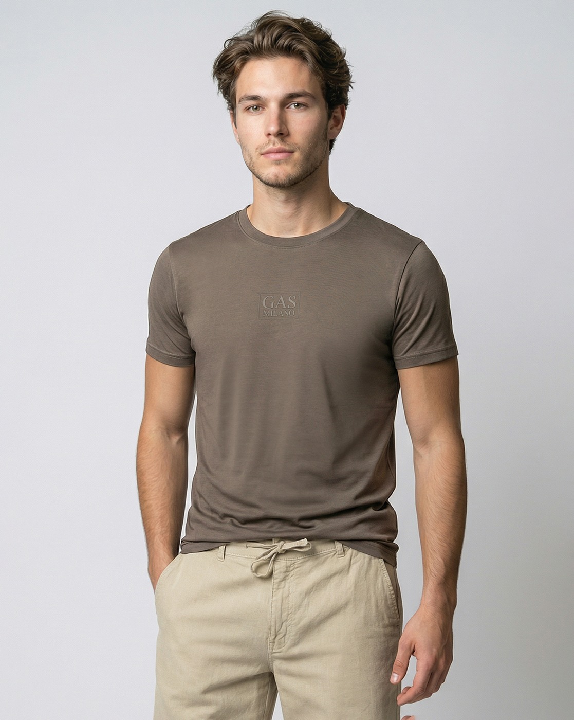 GAS | Regular Fit Crewneck T-Shirt with Signature Branding