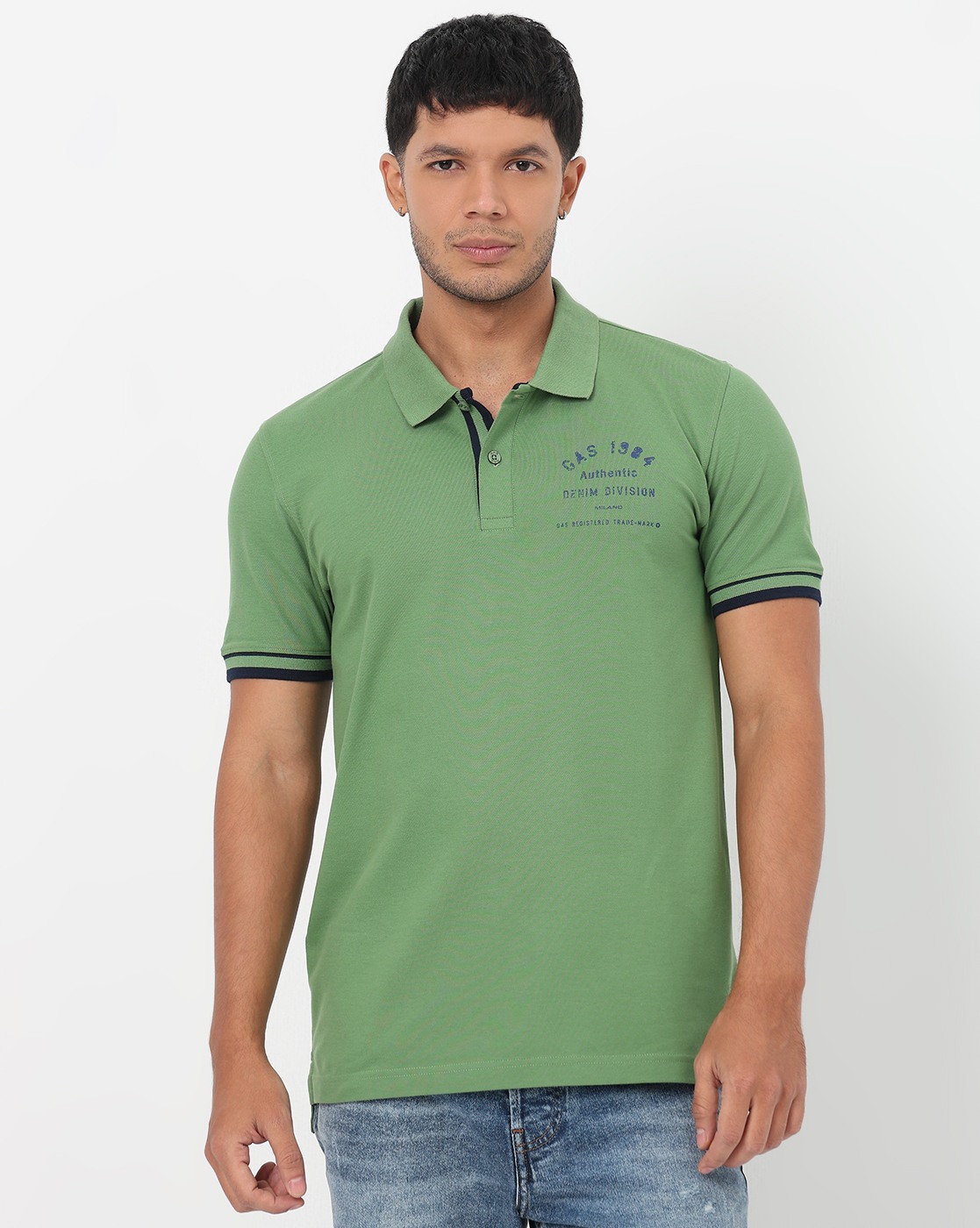 GAS | Riviera Regular Fit Polo Shirt with Signature Branding