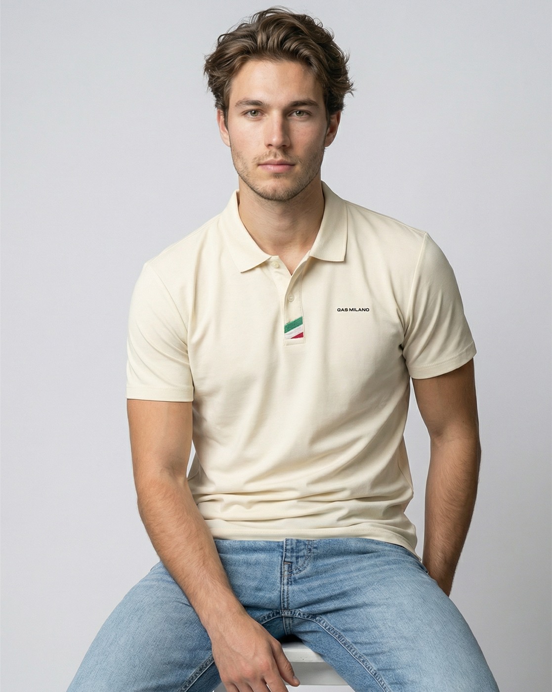 GAS | Nu Normcore Regular Fit Polo Shirt with Signature Branding