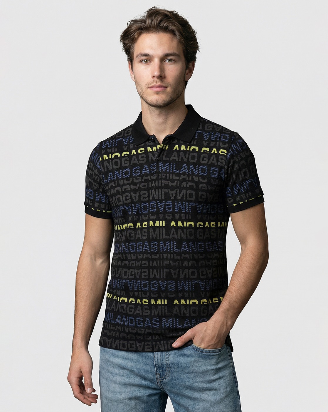 GAS | Afterlight Regular Fit Polo Shirt with Signature Branding