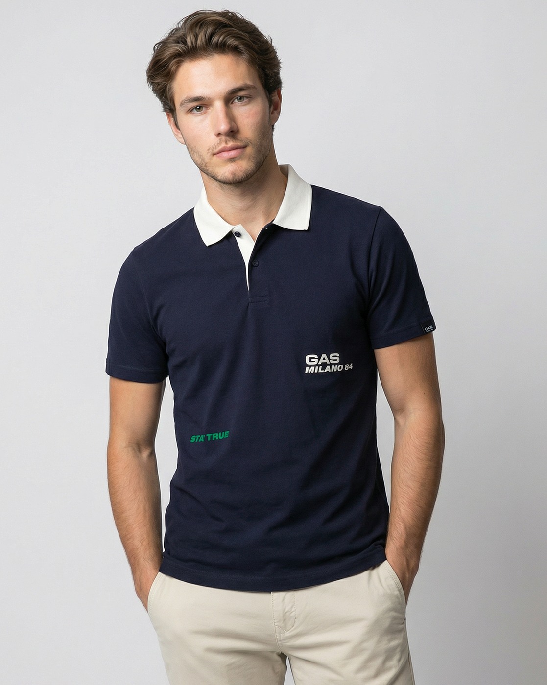 GAS | Nu Normcore Regular Fit Polo Shirt with Signature Branding