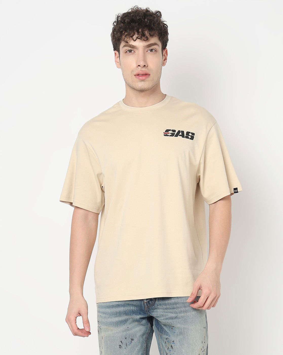 GAS | Boxy Fit Crewneck T-Shirt with Signature Branding