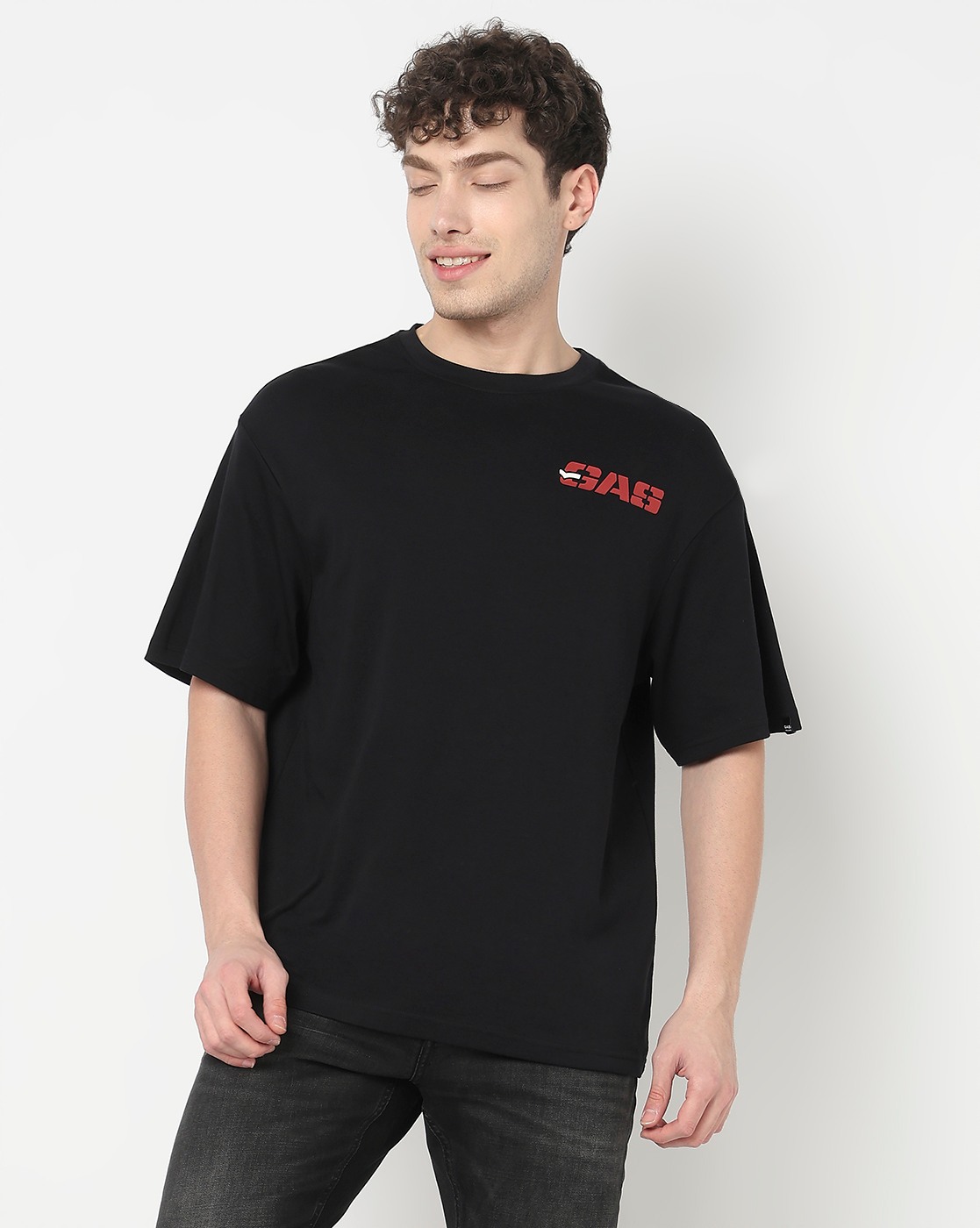 GAS | Boxy Fit Crewneck T-Shirt with Signature Branding