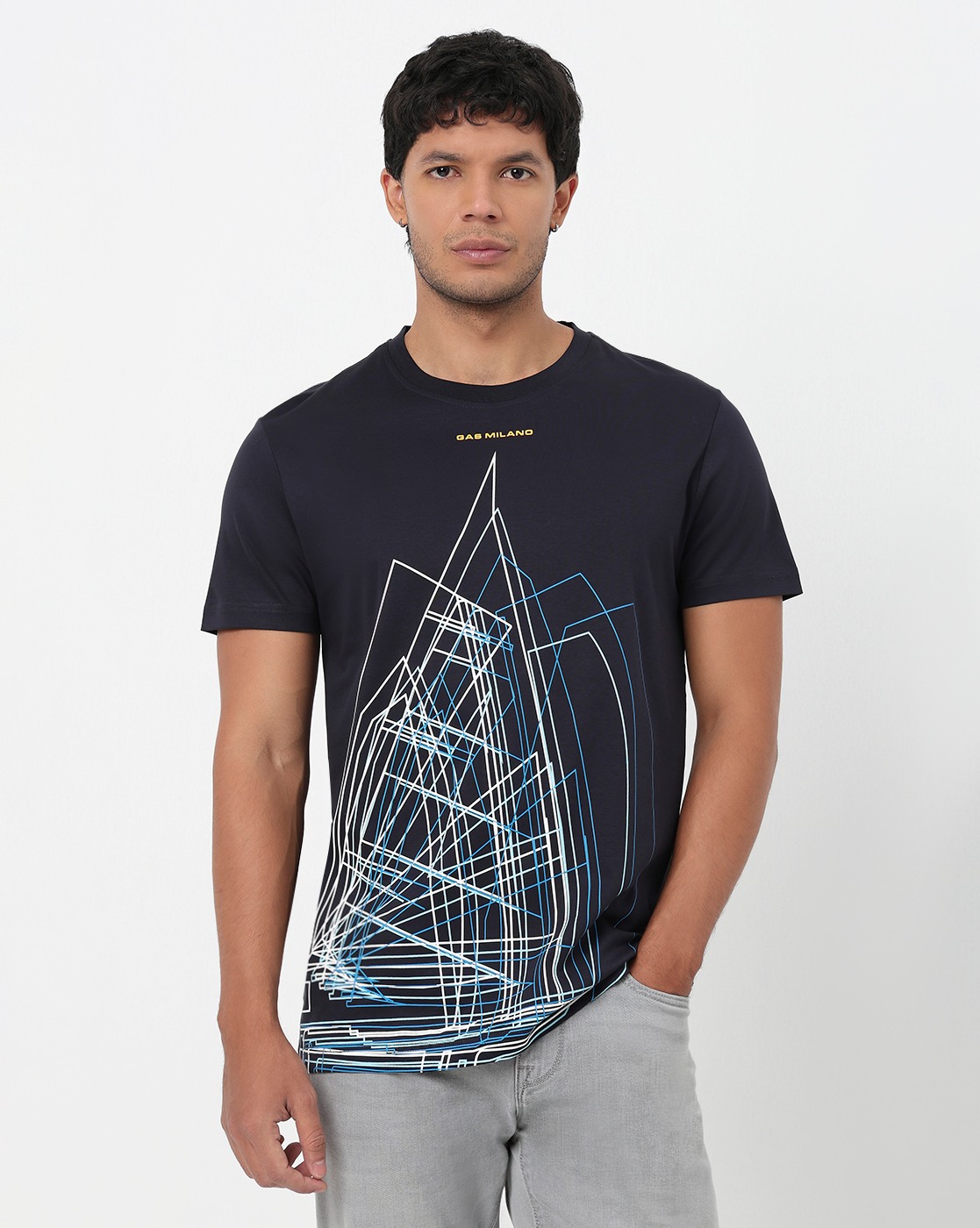 GAS | Riviera Regular Fit Crewneck T-Shirt with Signature Branding