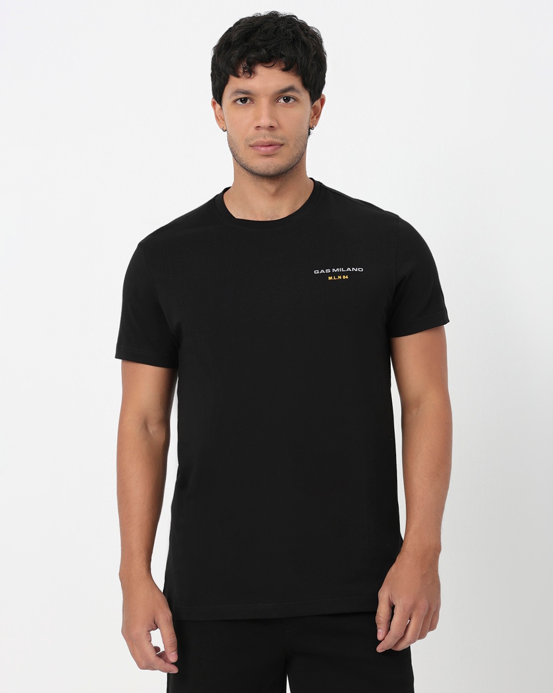 GAS | Nu Normcore Regular Fit Crewneck T-Shirt with Signature Branding