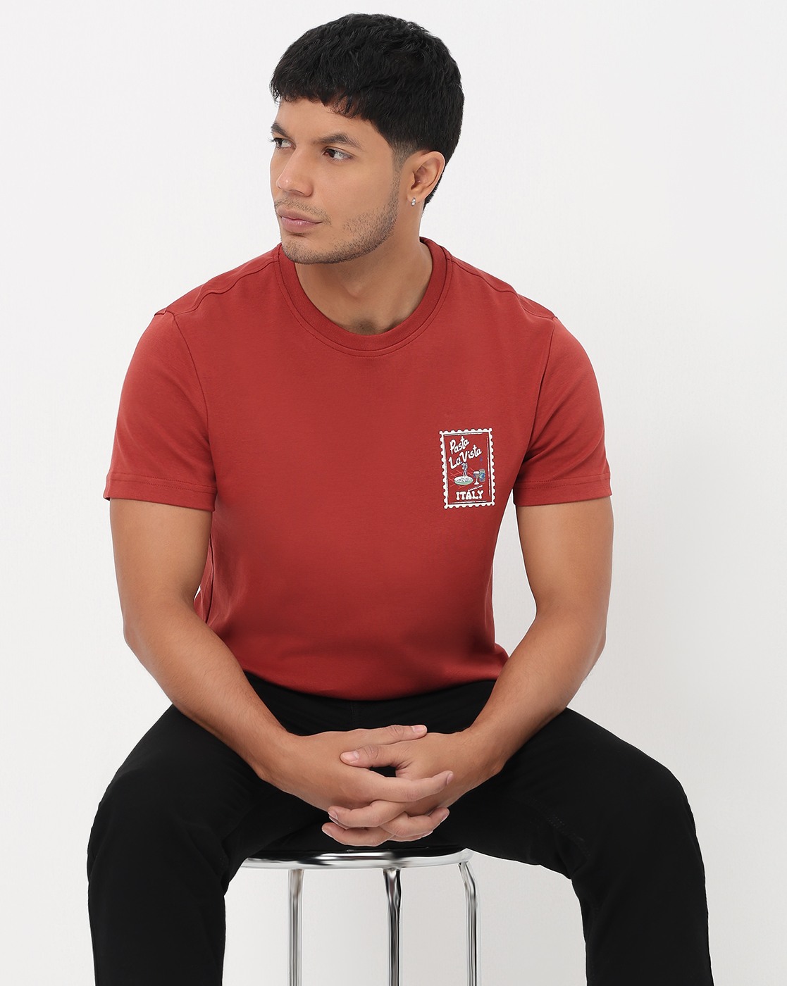 GAS | Regular Fit Crewneck T-Shirt with Signature Branding