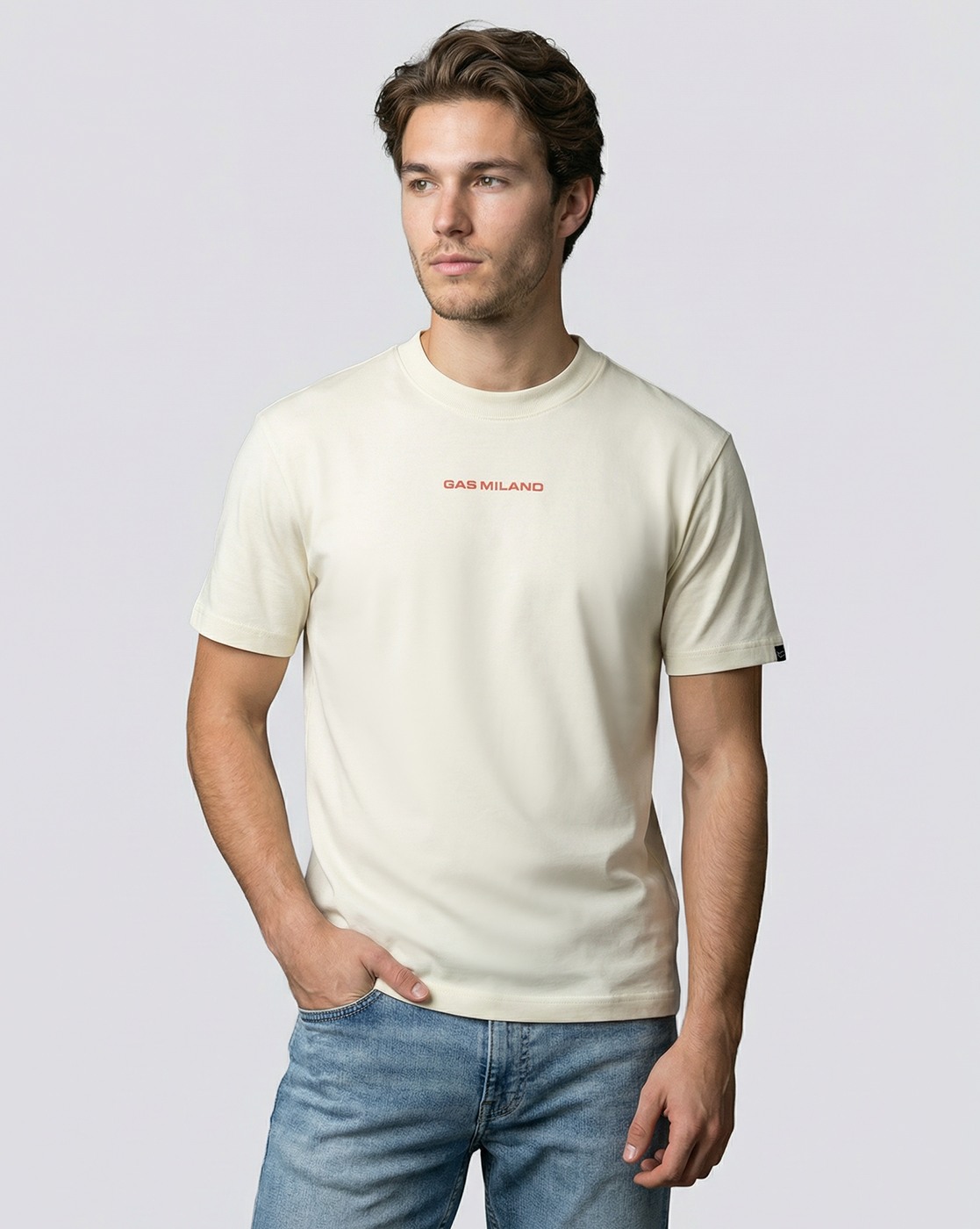 GAS | Boxy Fit Crewneck T-Shirt with Signature Branding