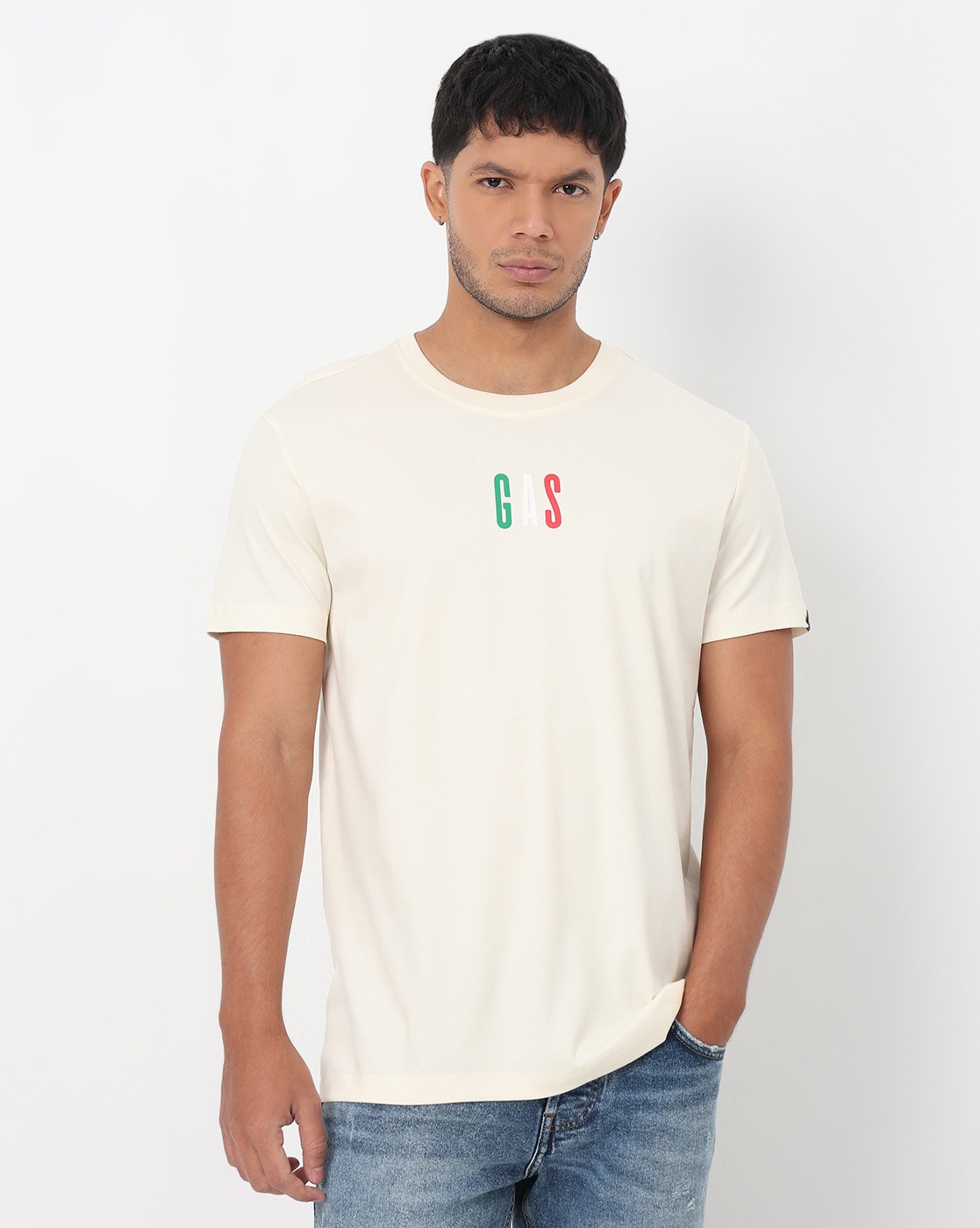 GAS | Regular Fit Crewneck T-Shirt with Signature Branding