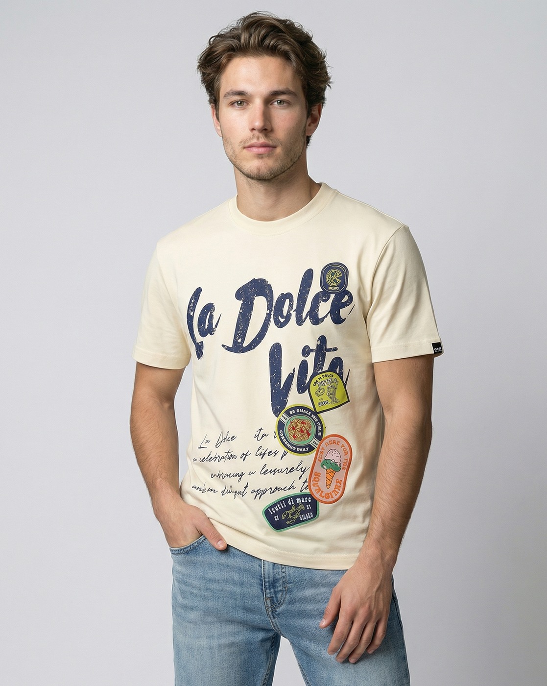 GAS | Boxy Fit Crewneck T-Shirt with Signature Branding