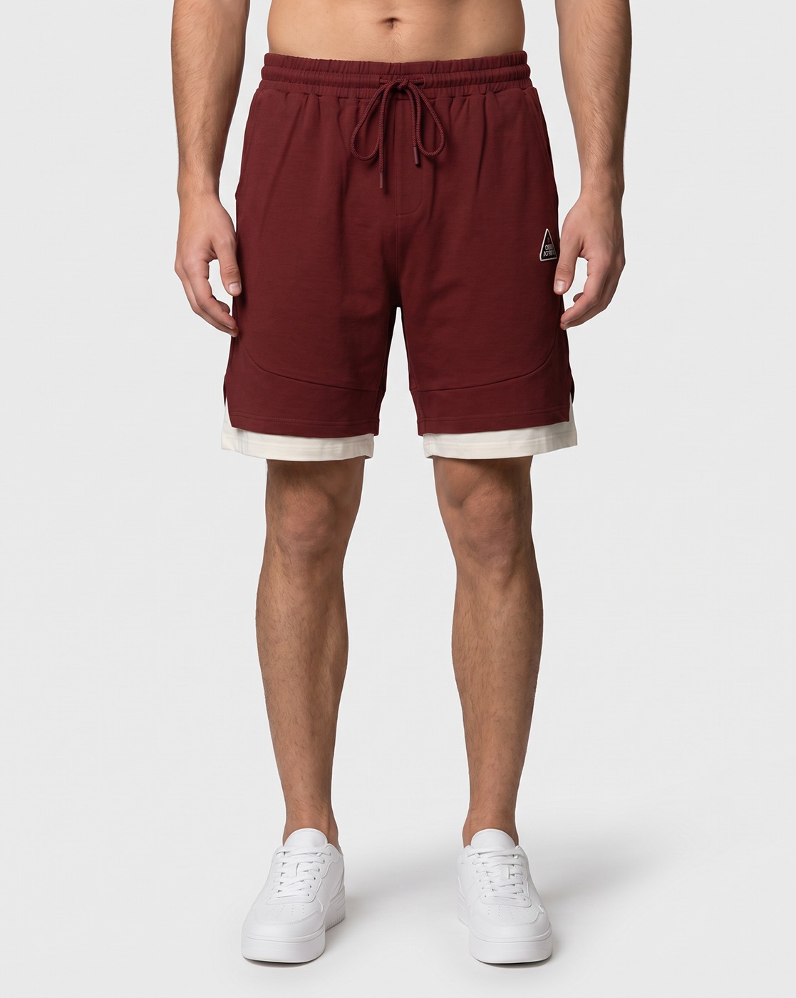 Men's Red Straight Fit Shorts