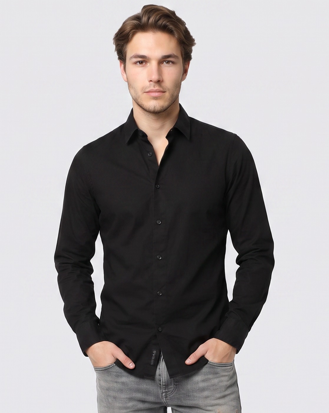 Men's Slim Fit Round Neck Shirt