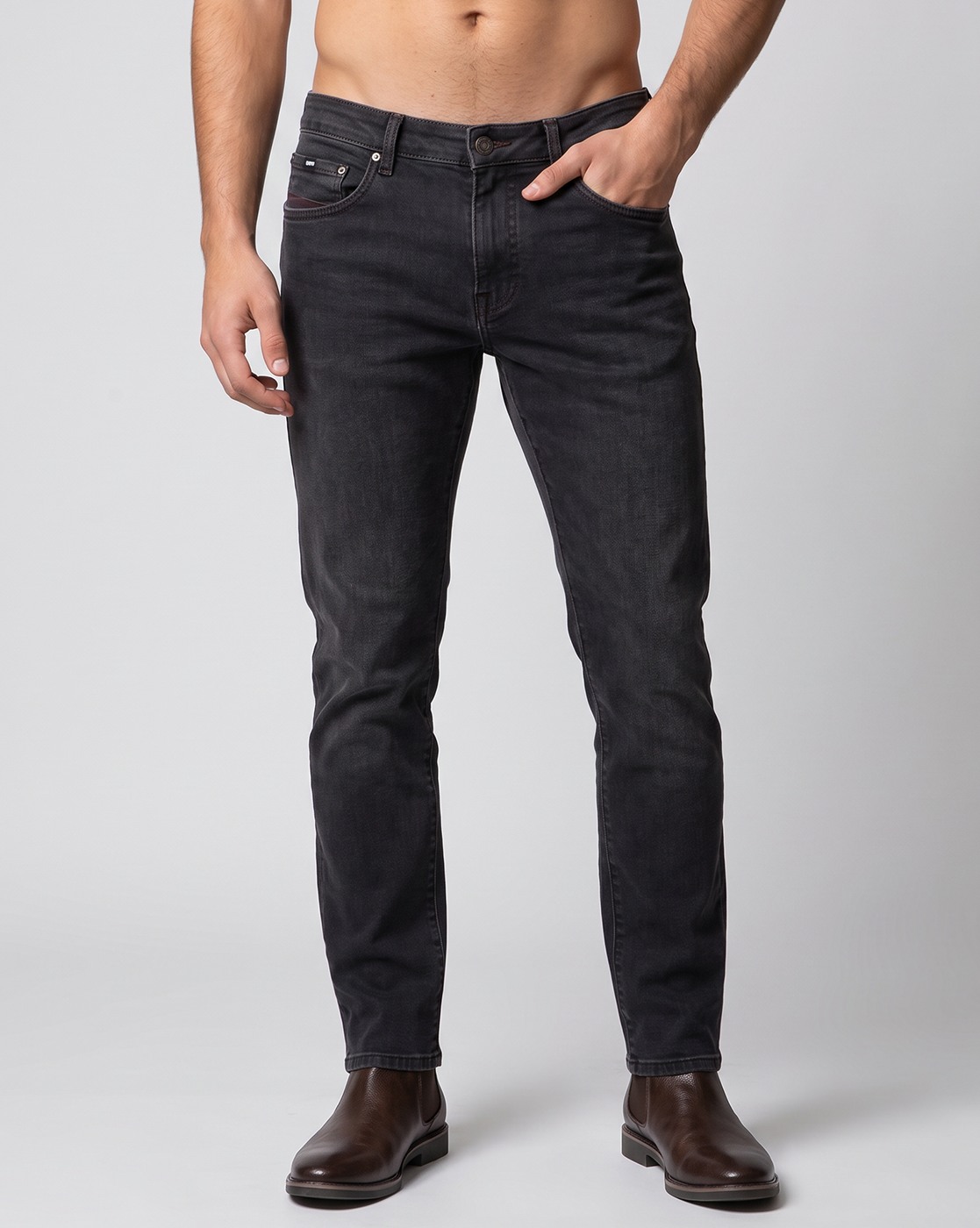 Men's Brown Skinny Fit Jeans