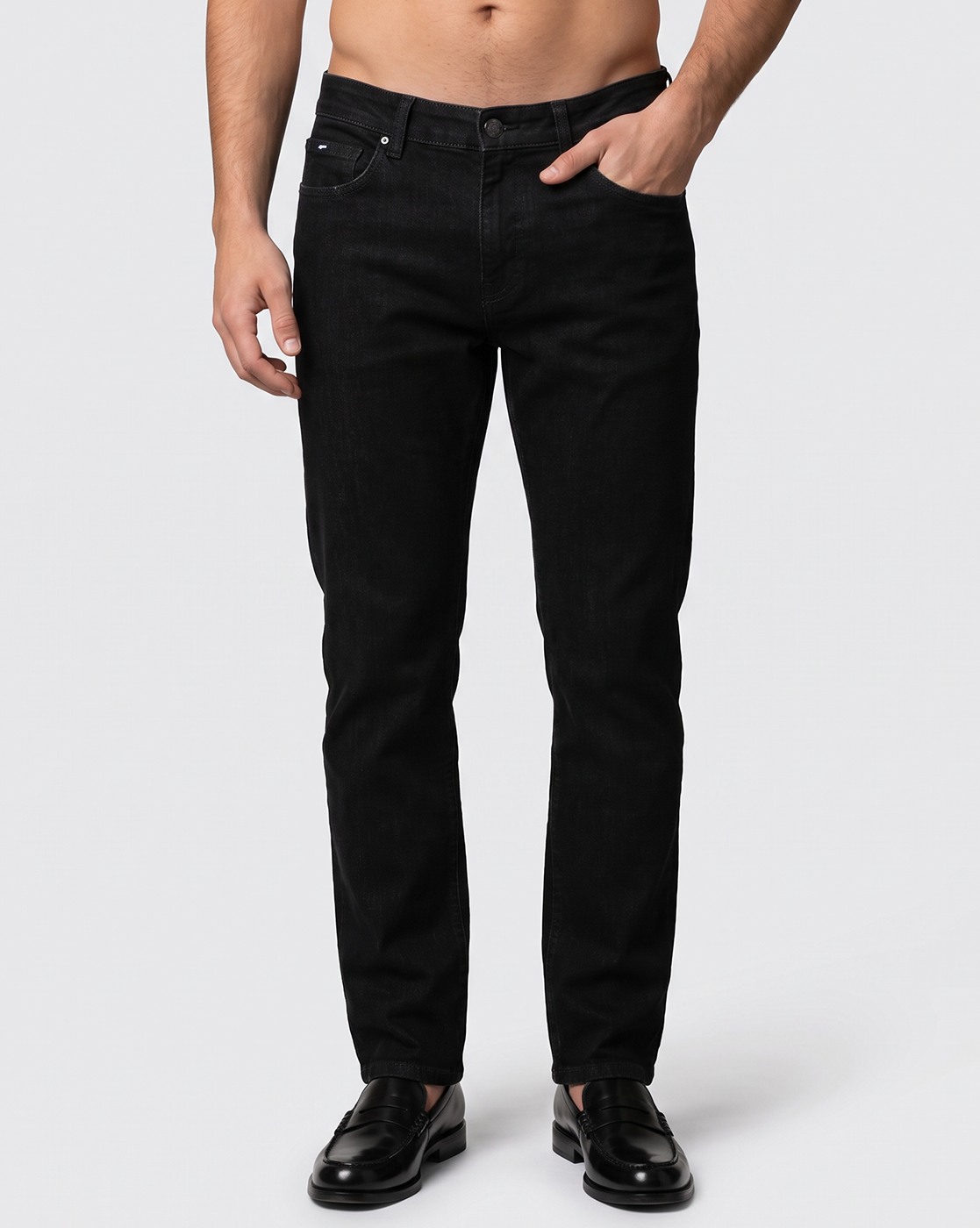 Men's Black Straight Fit Jeans