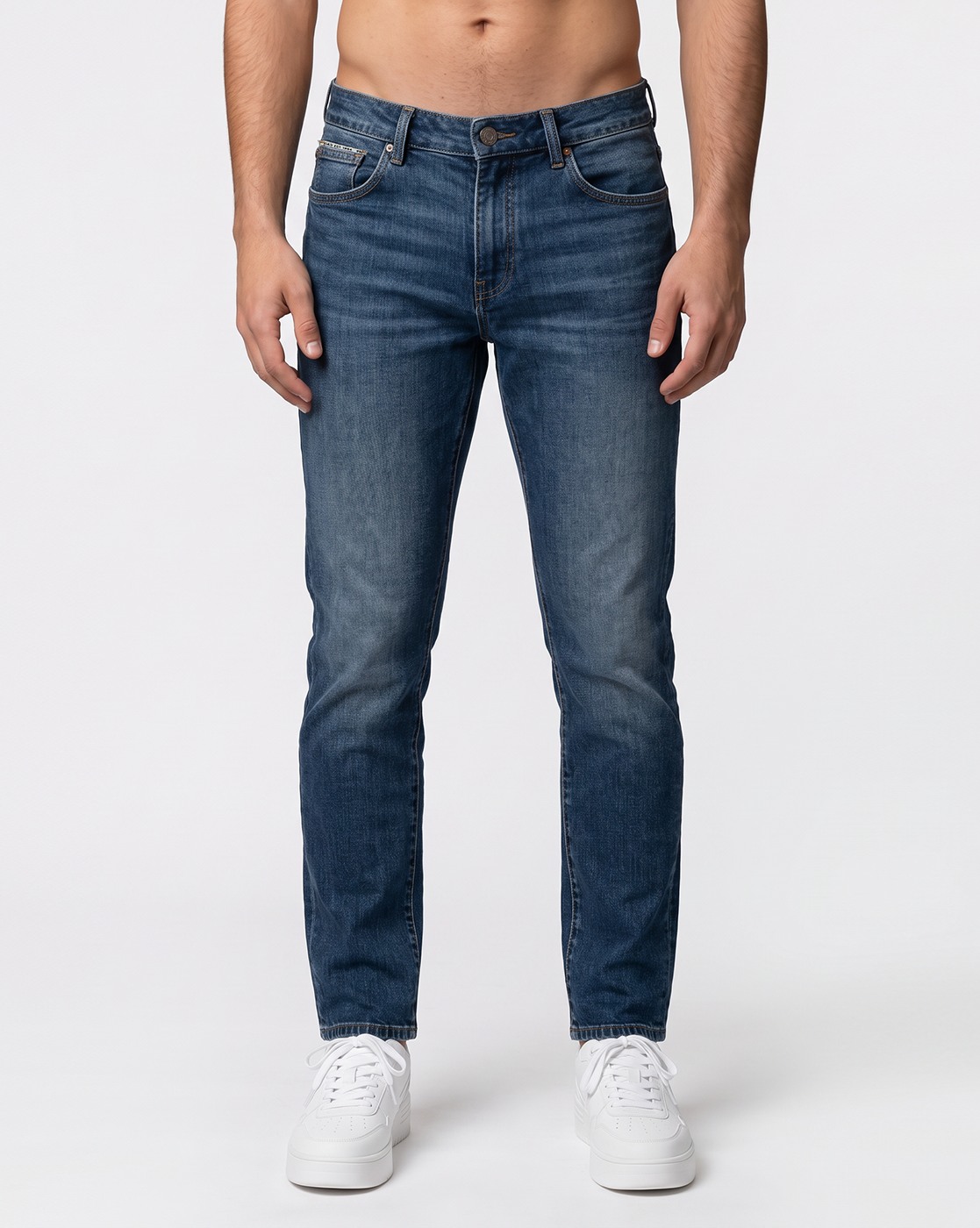 Men's Grey Tapered Fit Jeans