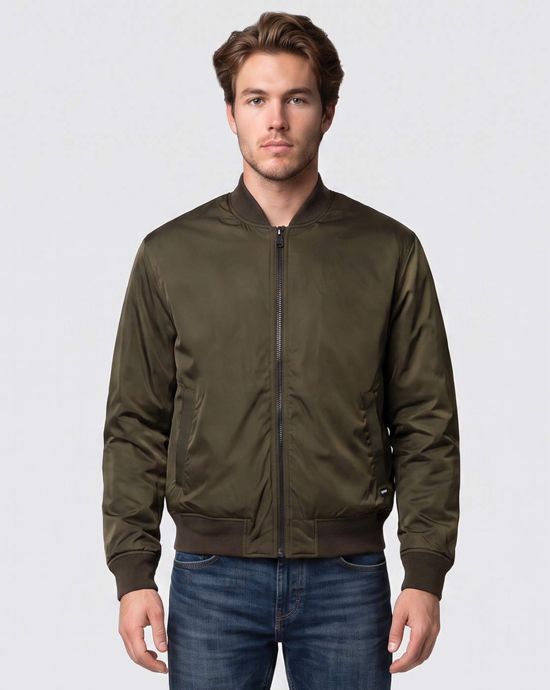 Men's Green Regular Fit Jacket