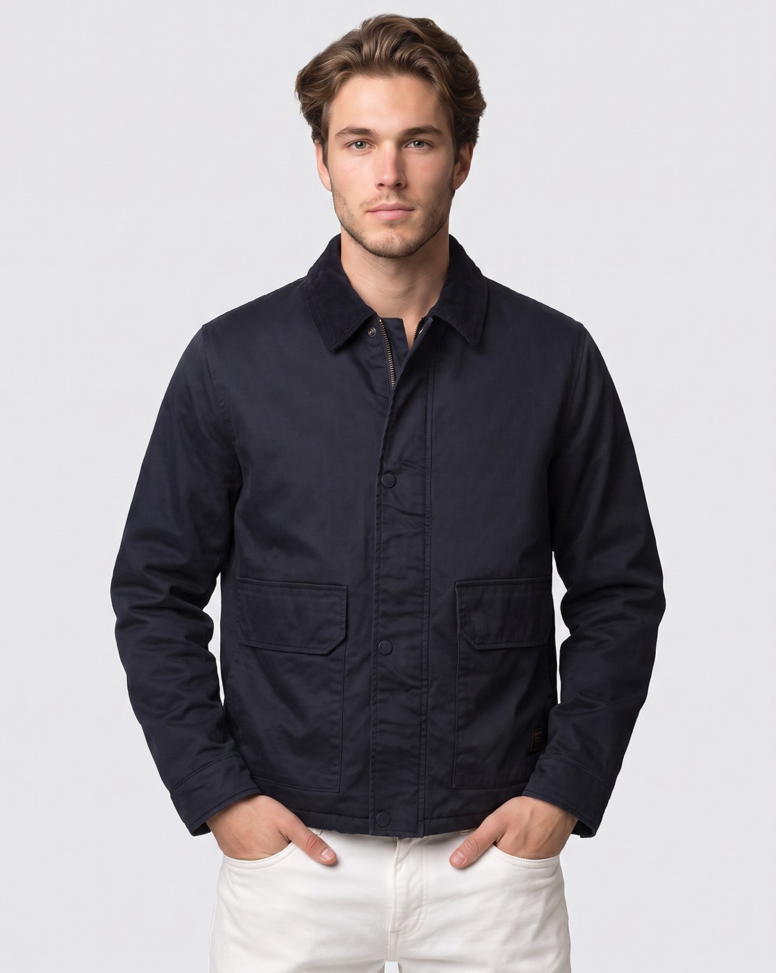 Men's Blue Regular Fit Jacket