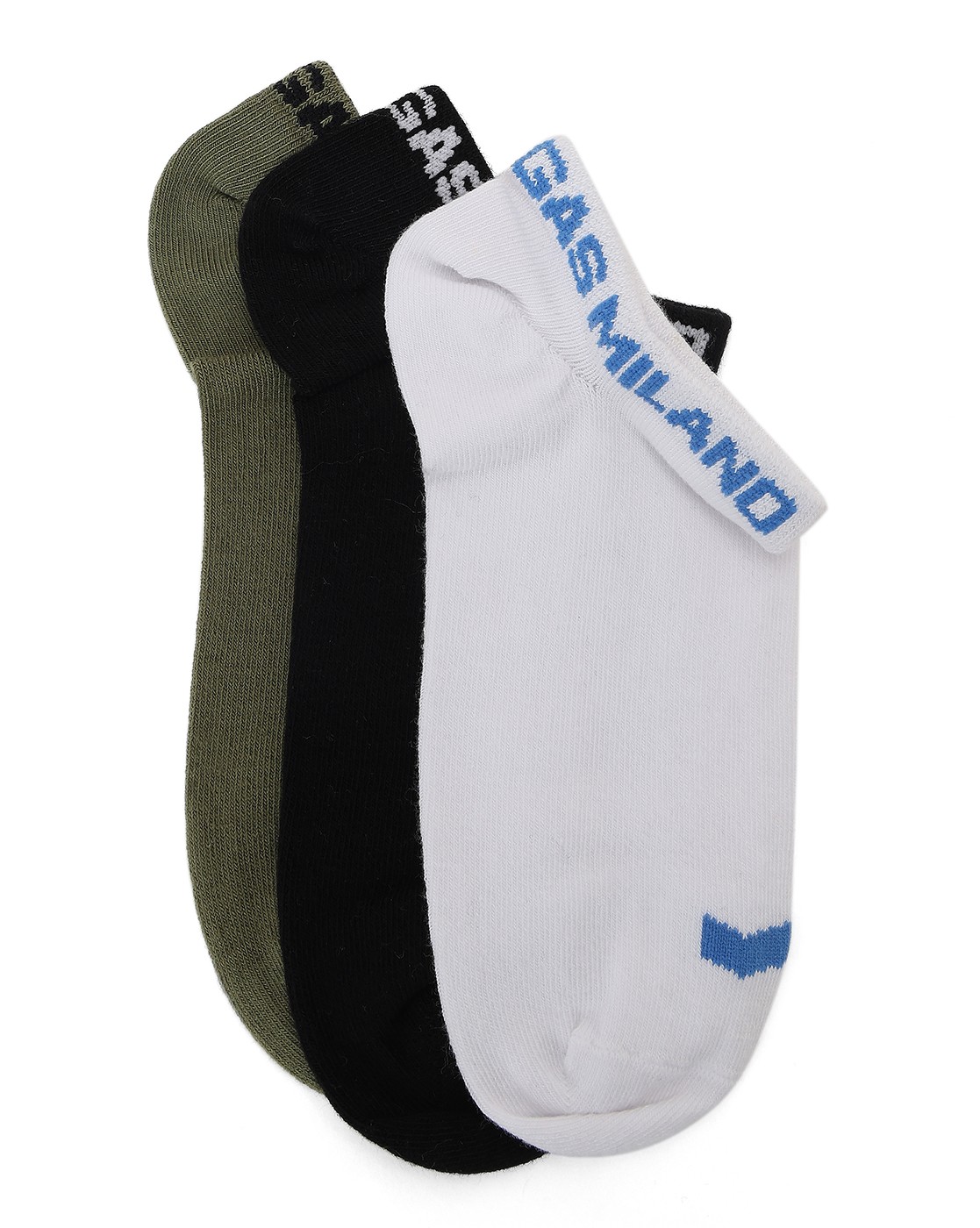 Ribbed Branded Ankle Socks