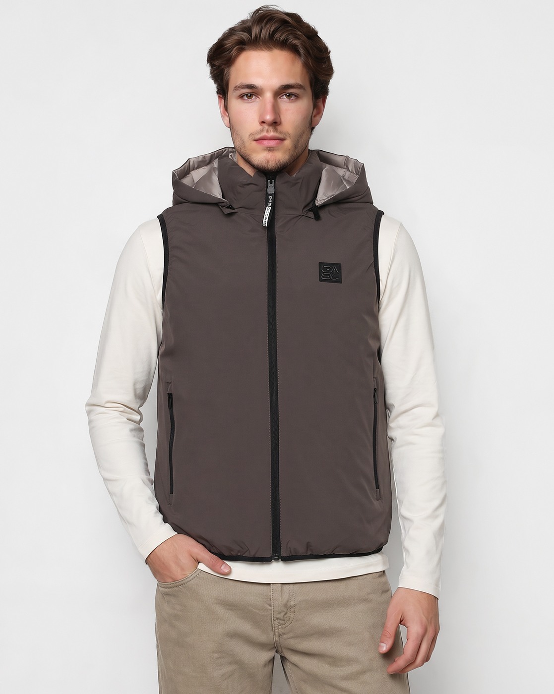 Reversible Detachable Hood Gilet