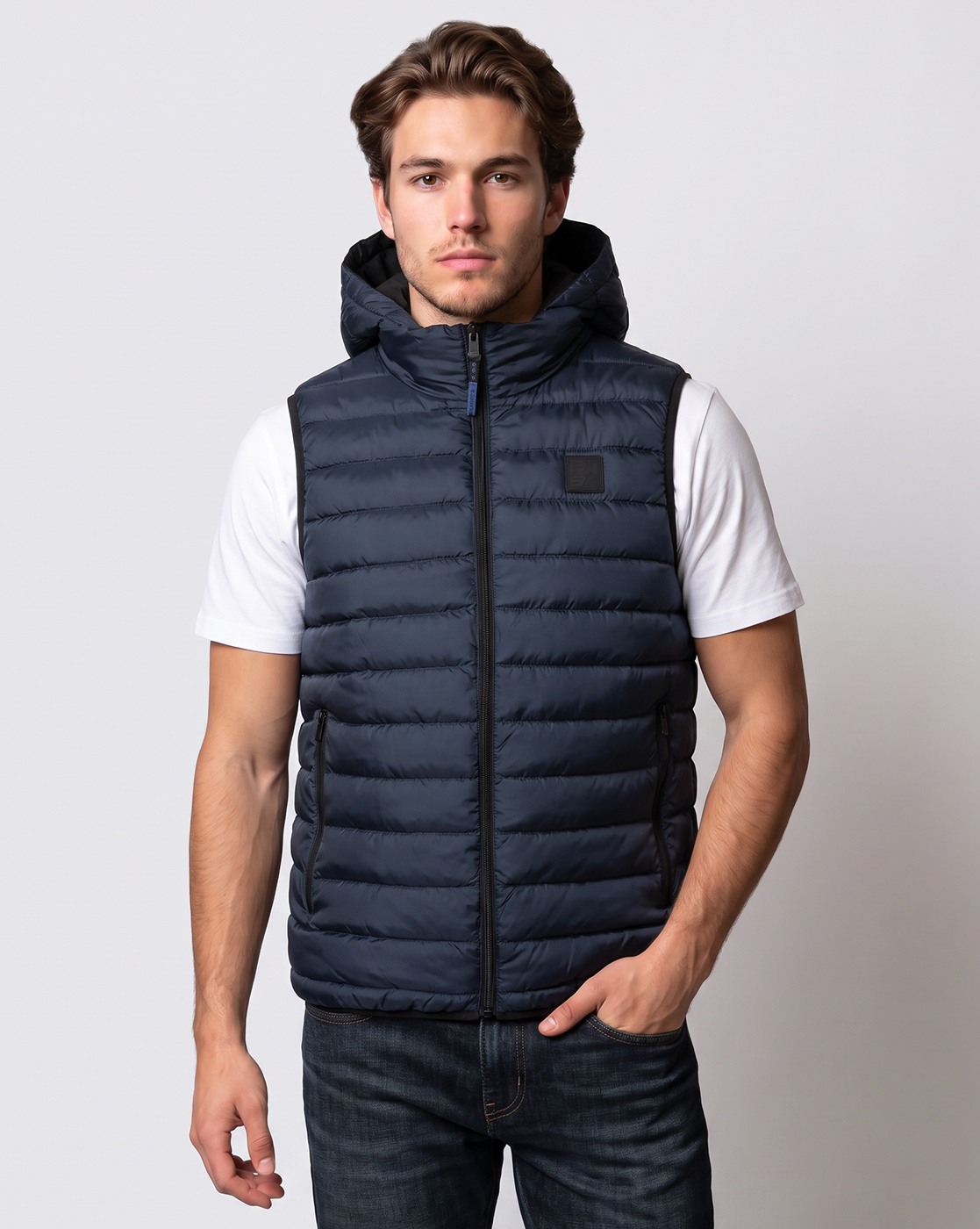 Reversible Detachable Hood Gilet