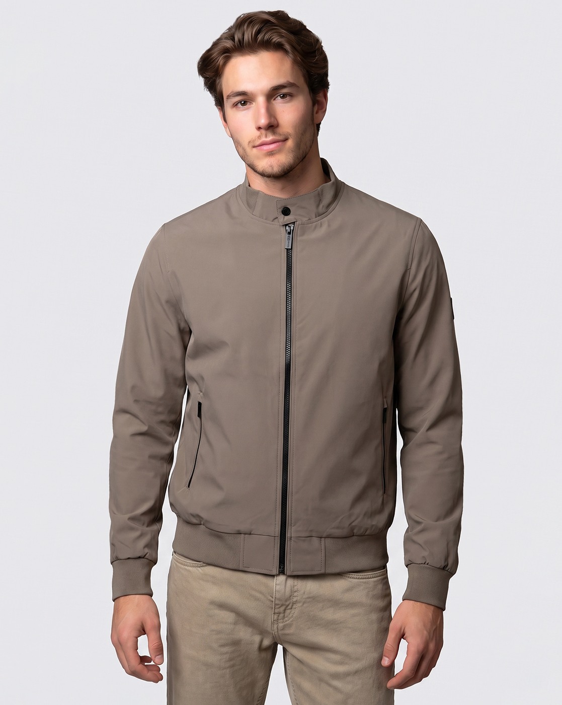 Men's Brown Regular Fit Jacket