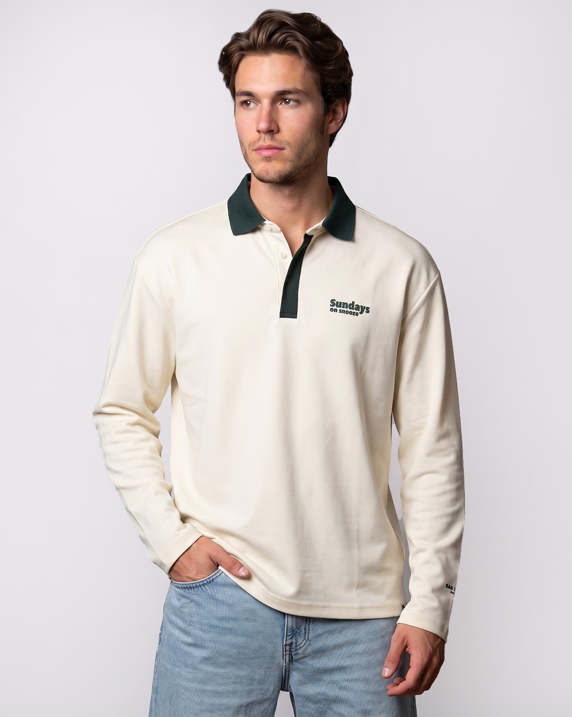 Men's White Printed Relaxed Fit Top