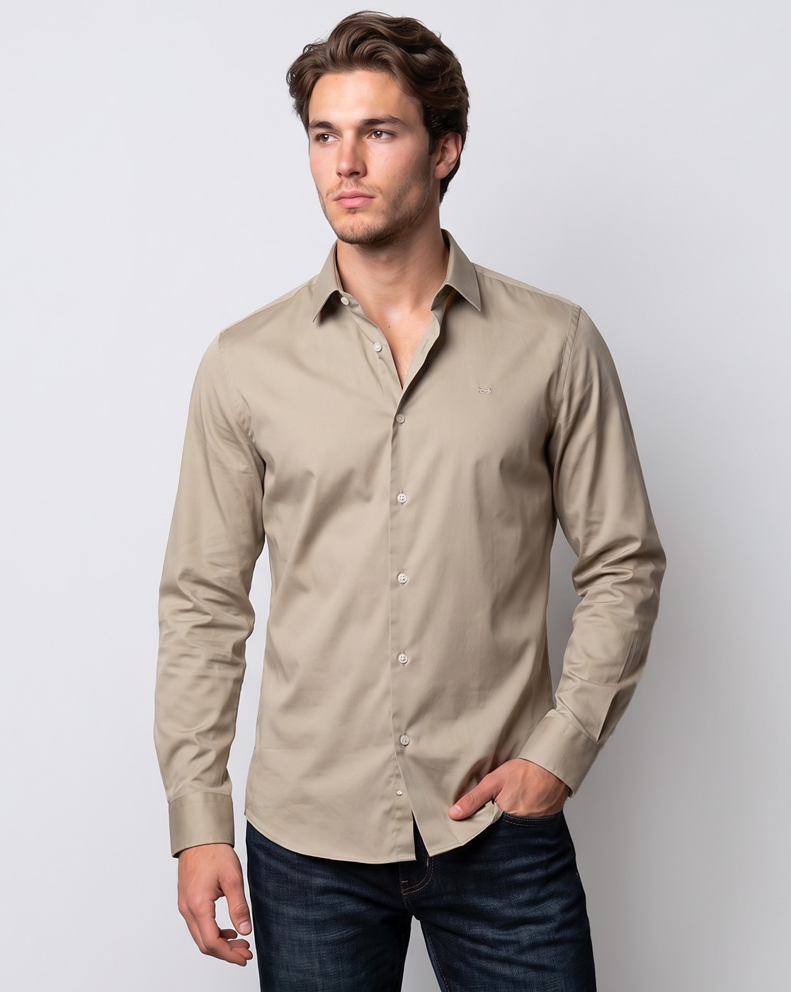 Men's Regular Fit Satin Shirt