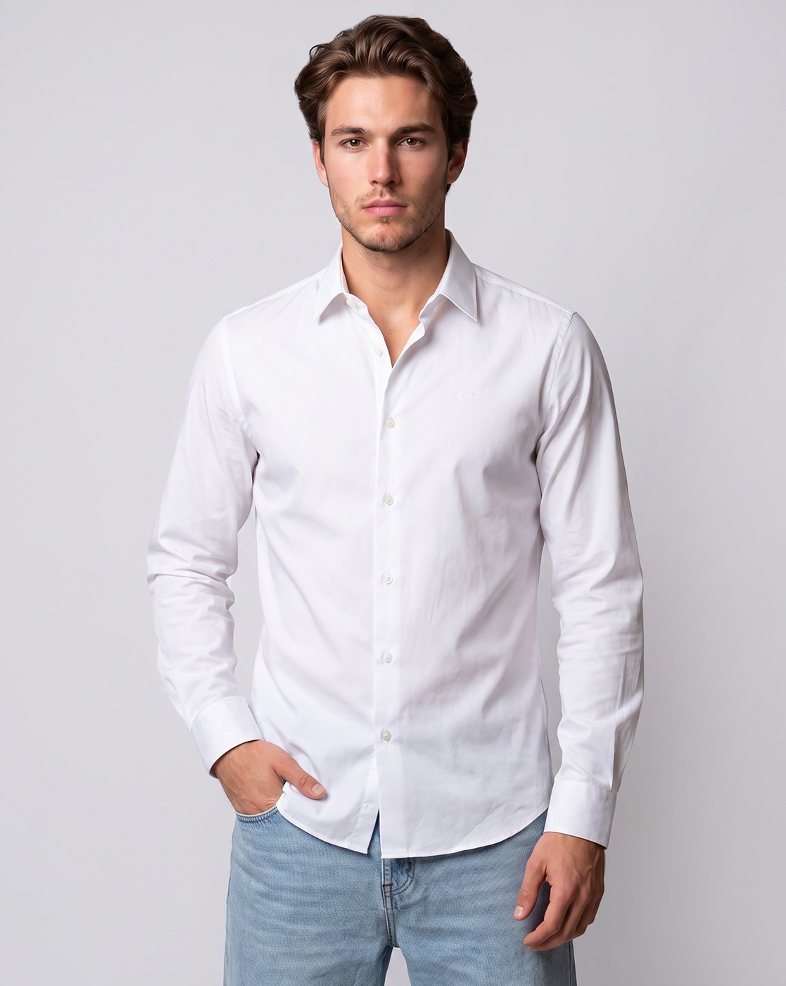 Men's Regular Fit Satin Shirt