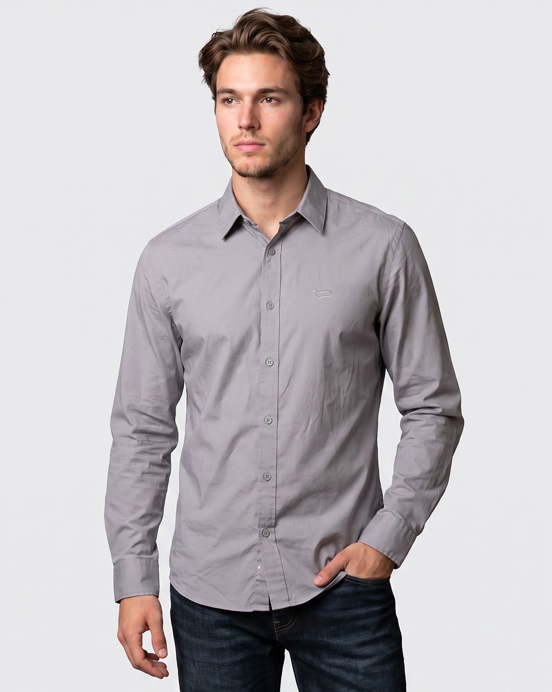 Men's Regular Fit Poplin Shirt