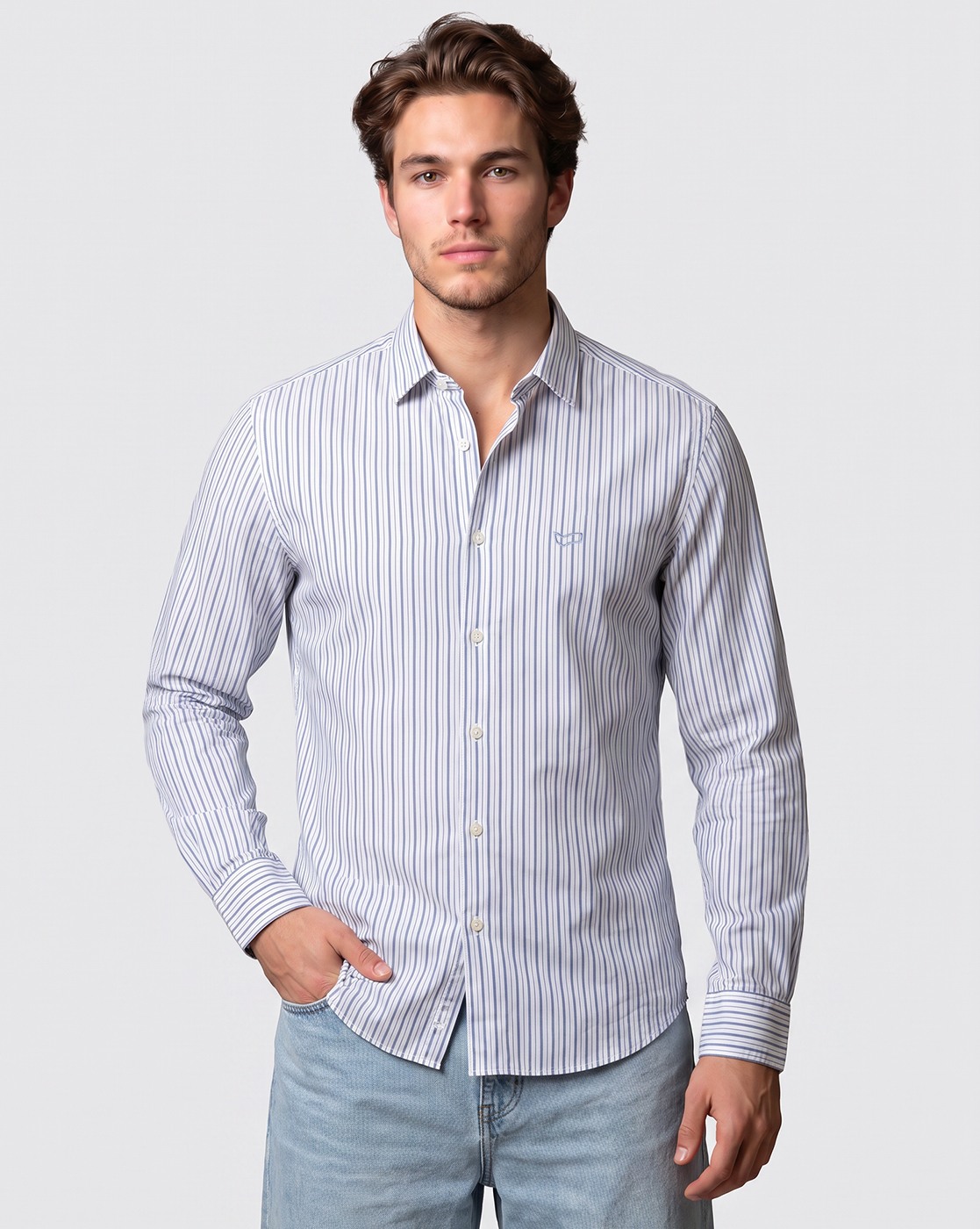 Men's Regular Fit Oxford Stripe Shirt