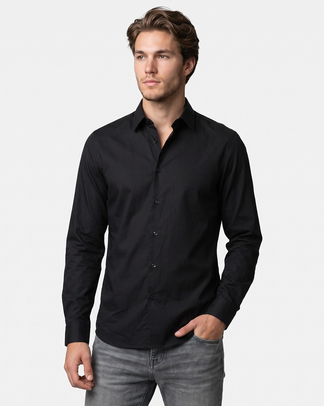 Men's Regular Fit Jacquard Shirt