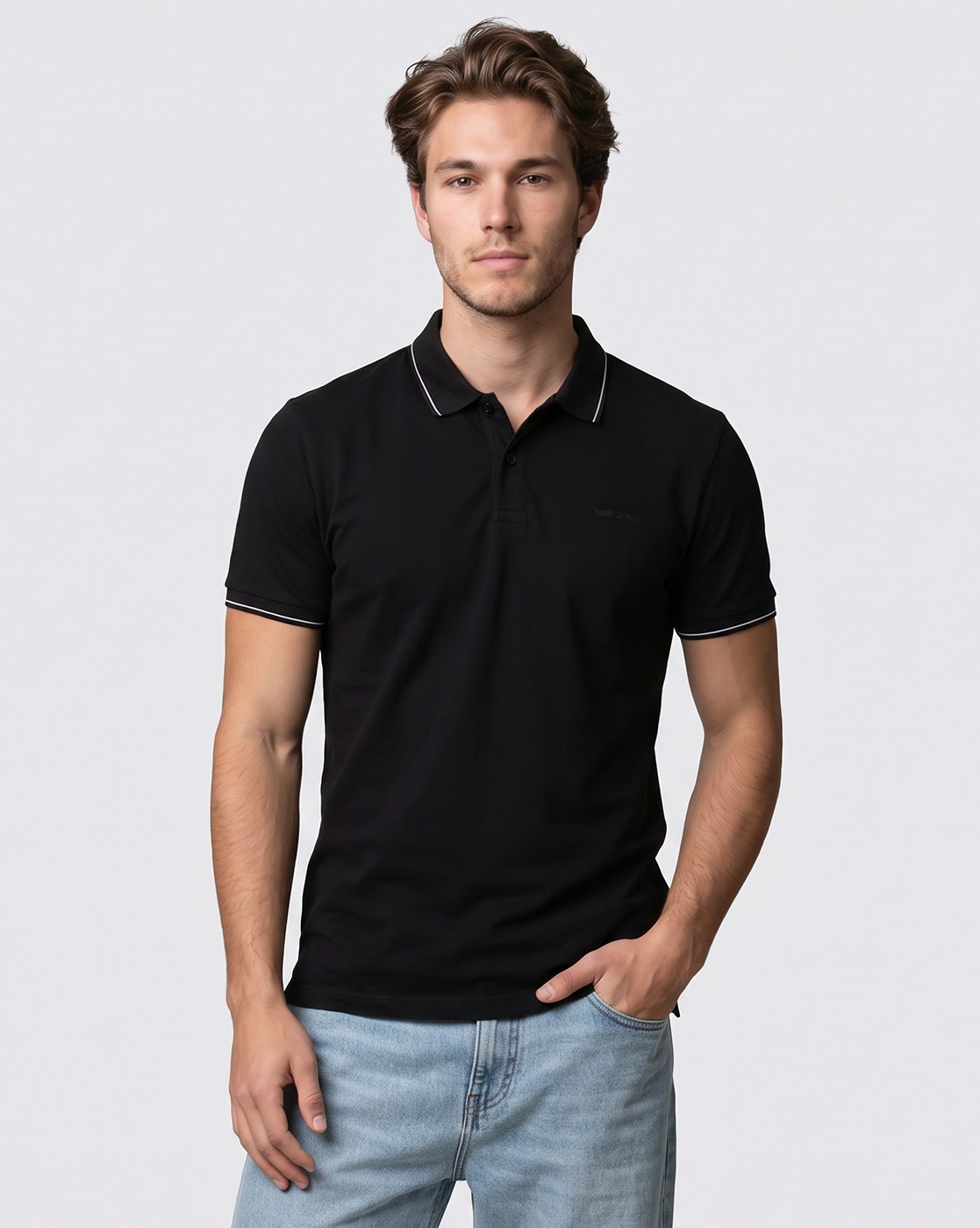 Men's Structured Cotton Polo T-Shirt