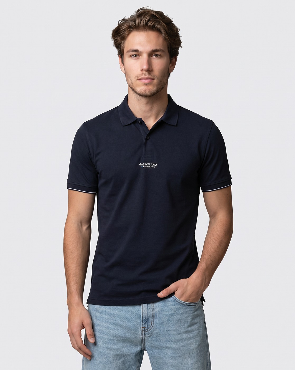 Men's Tipped Cuff Polo T-Shirt