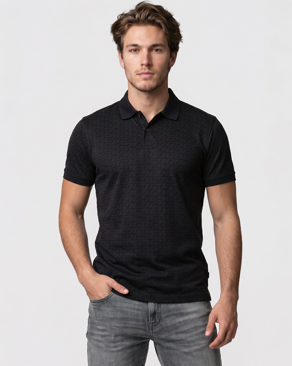 Men's All Over Print Polo T-Shirt