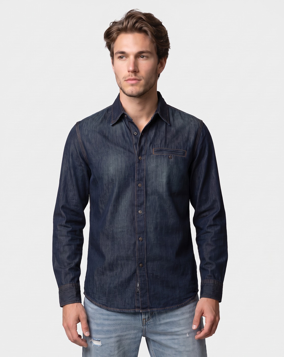 Men's Regular Fit Tinted Wash Shirt