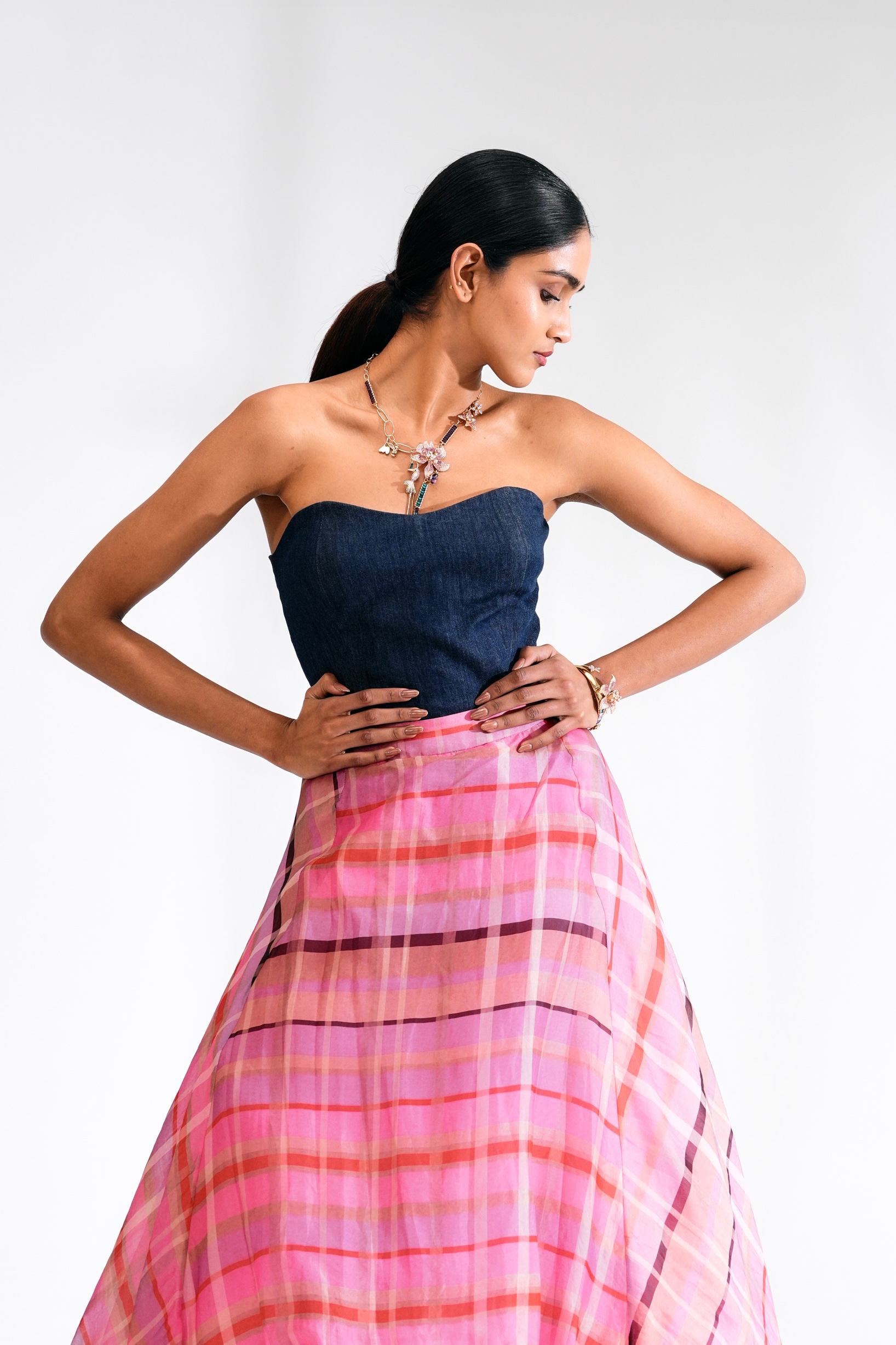 Denim Sculpted Corset