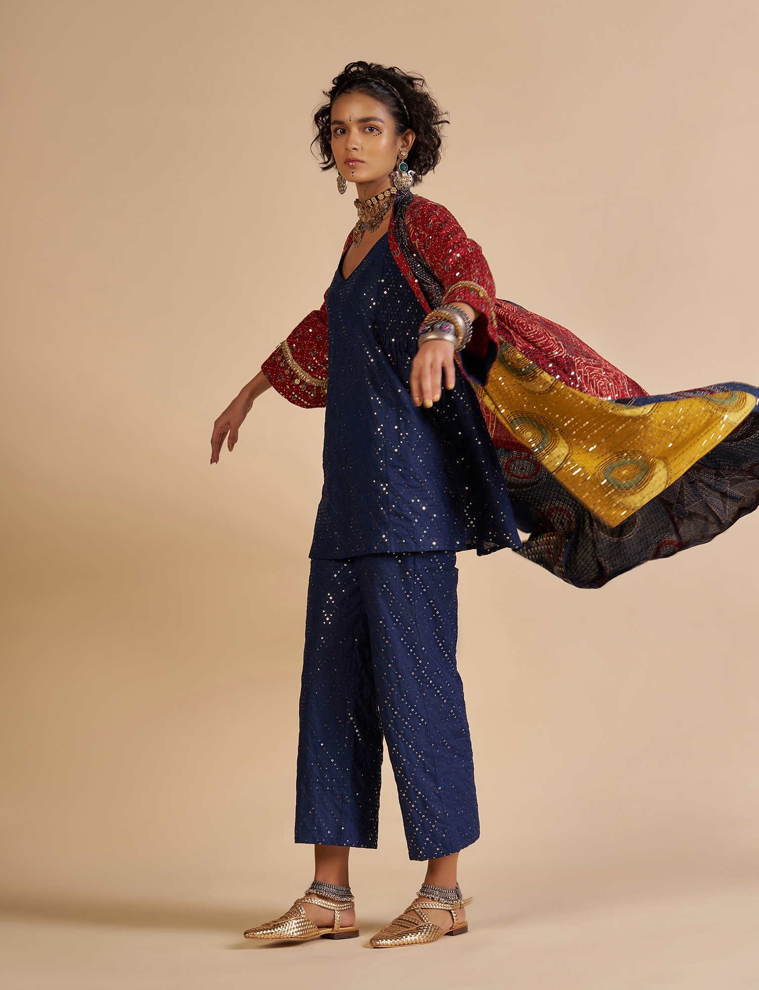 Sequin Embroidered Slip Dress