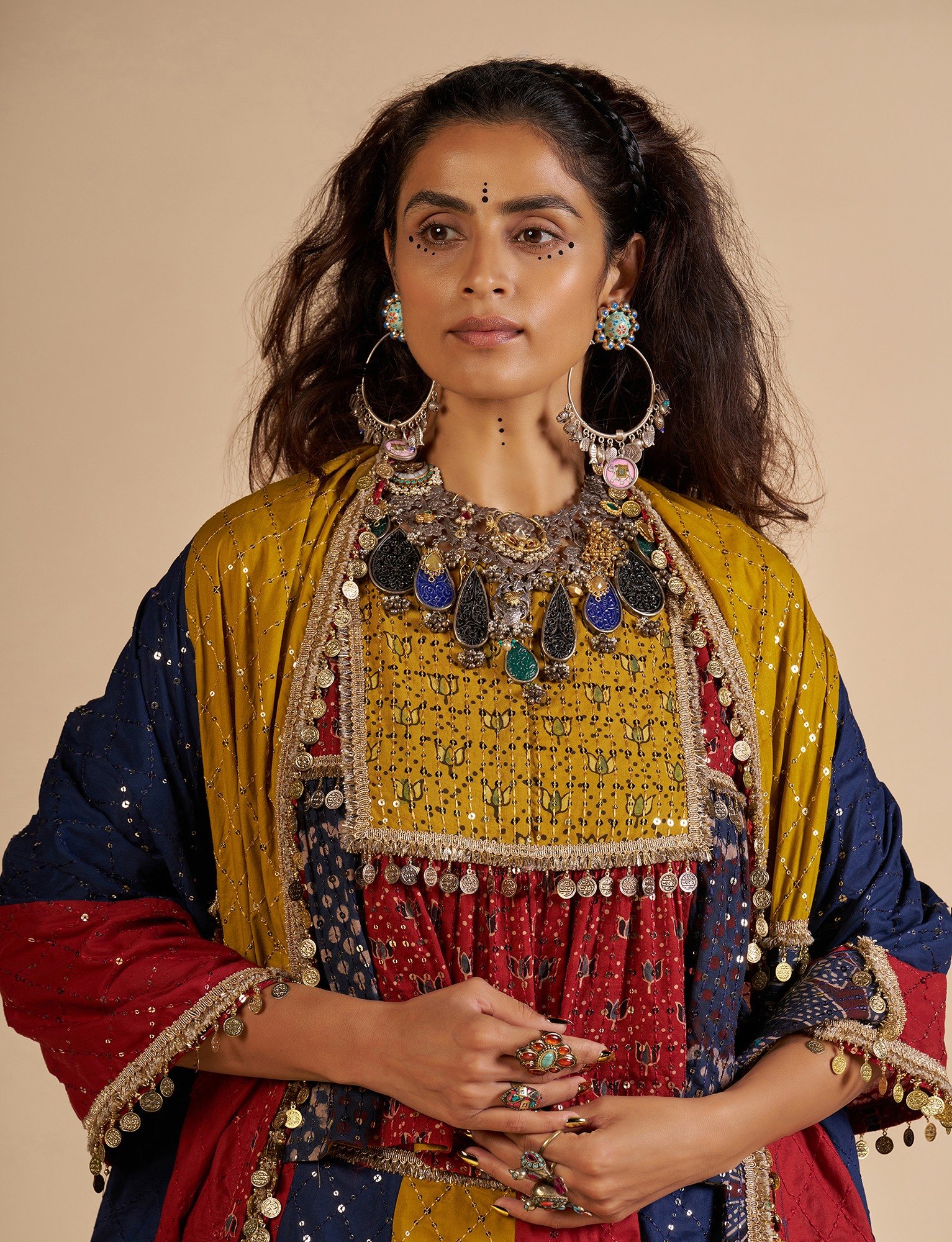 Ajrakh Embroidered Top