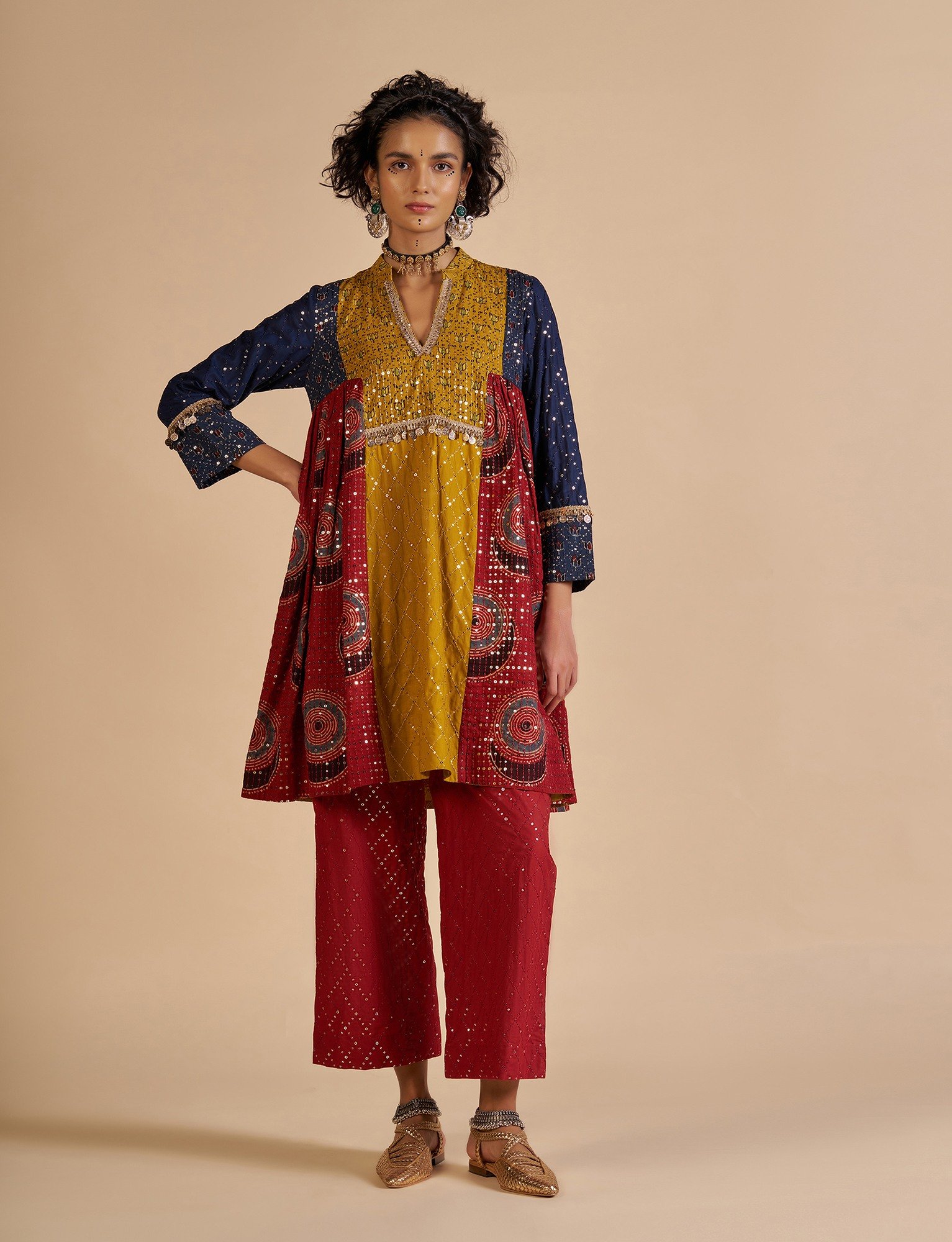 Sequin Embroidered Pants