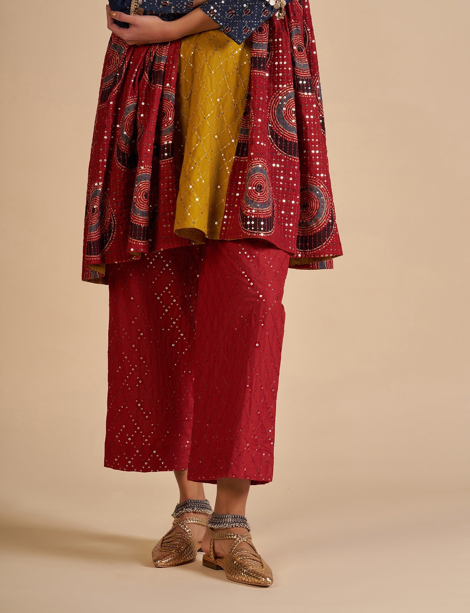 Sequin Embroidered Pants