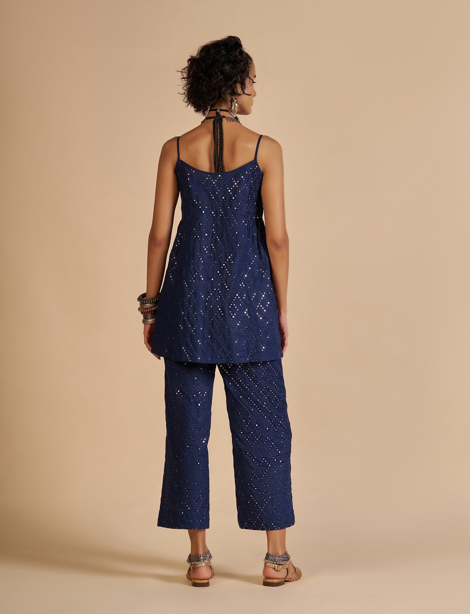 Sequin Embroidered Pants