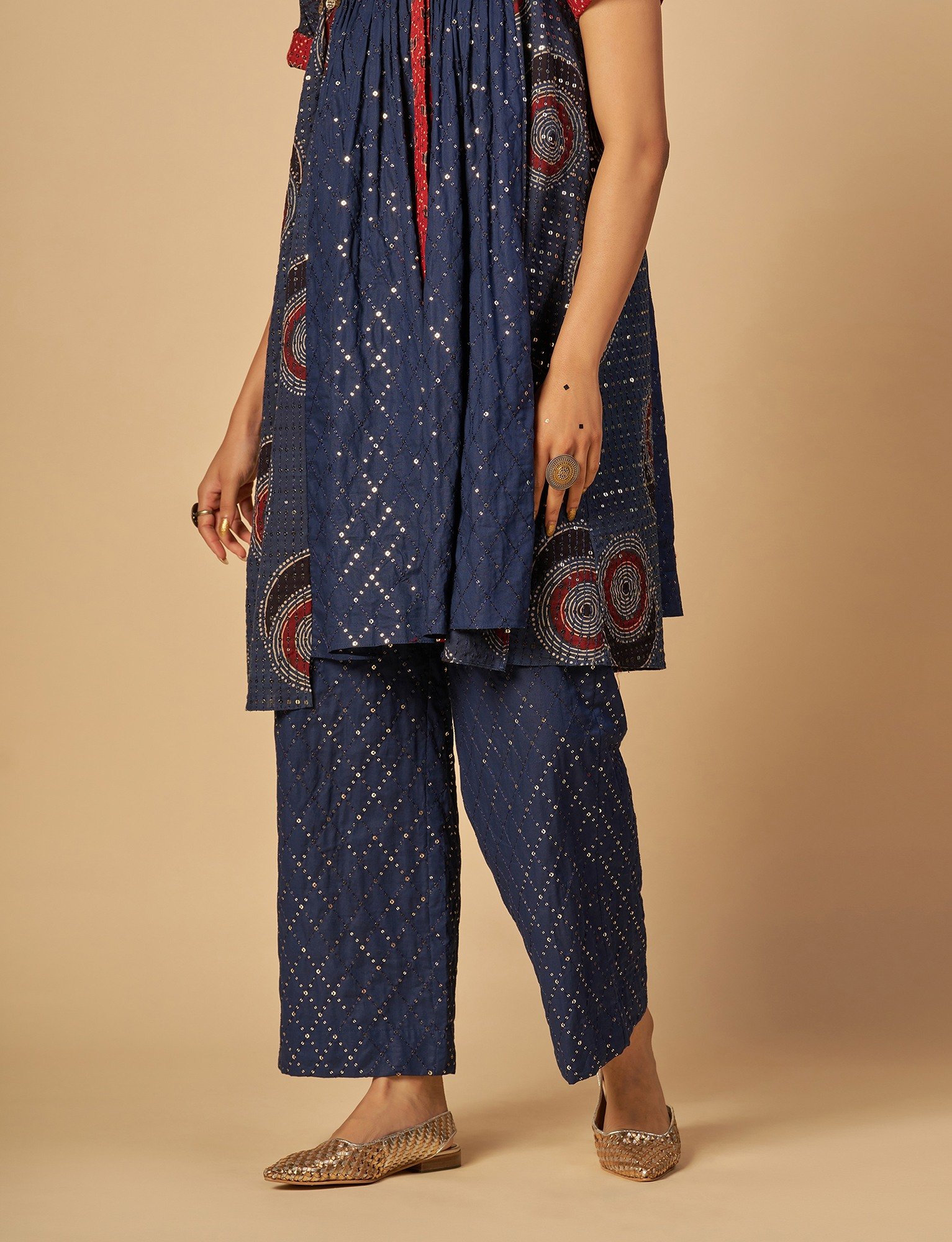 Sequin Embroidered Pants