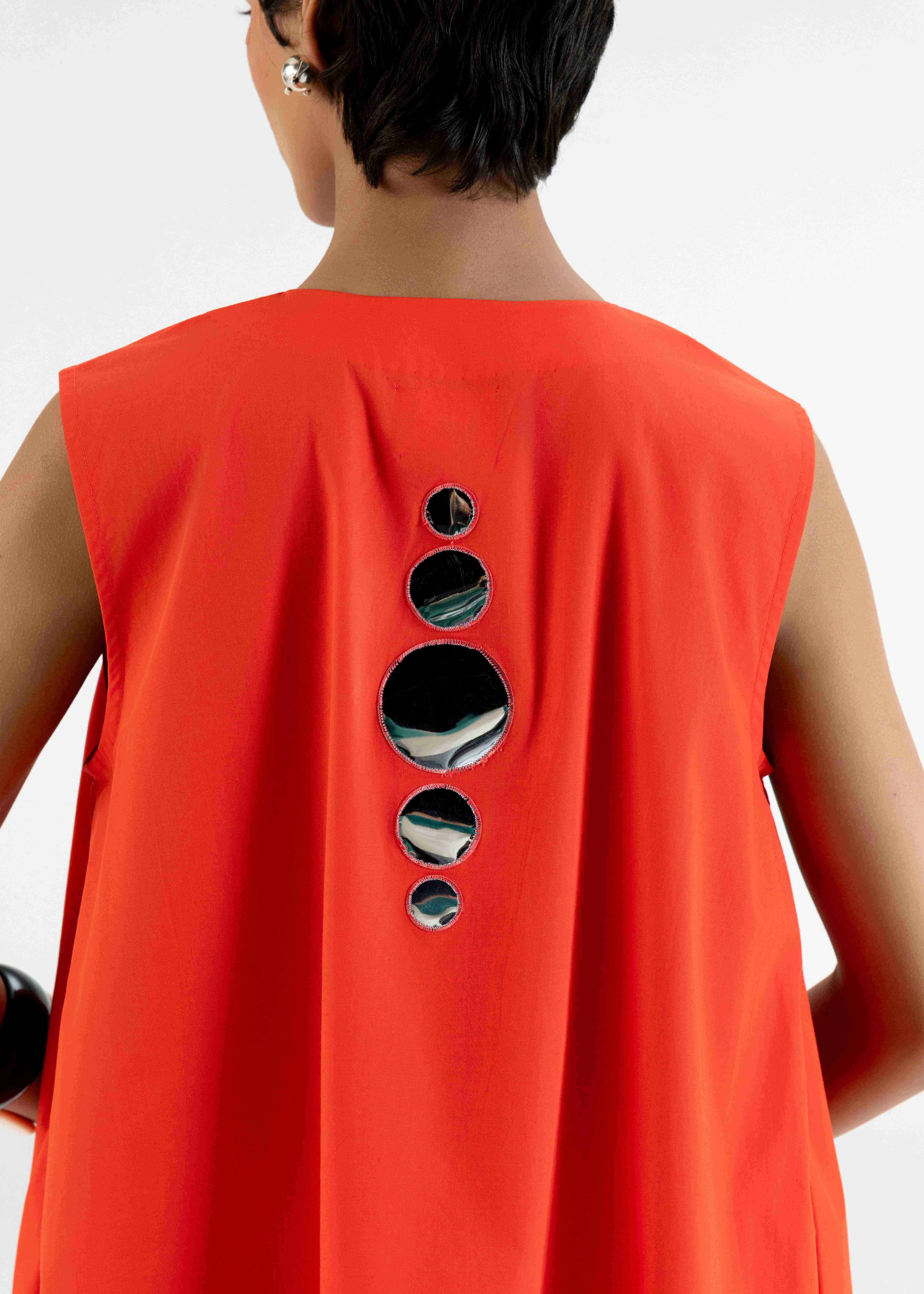 Orange sleeveless Tunic