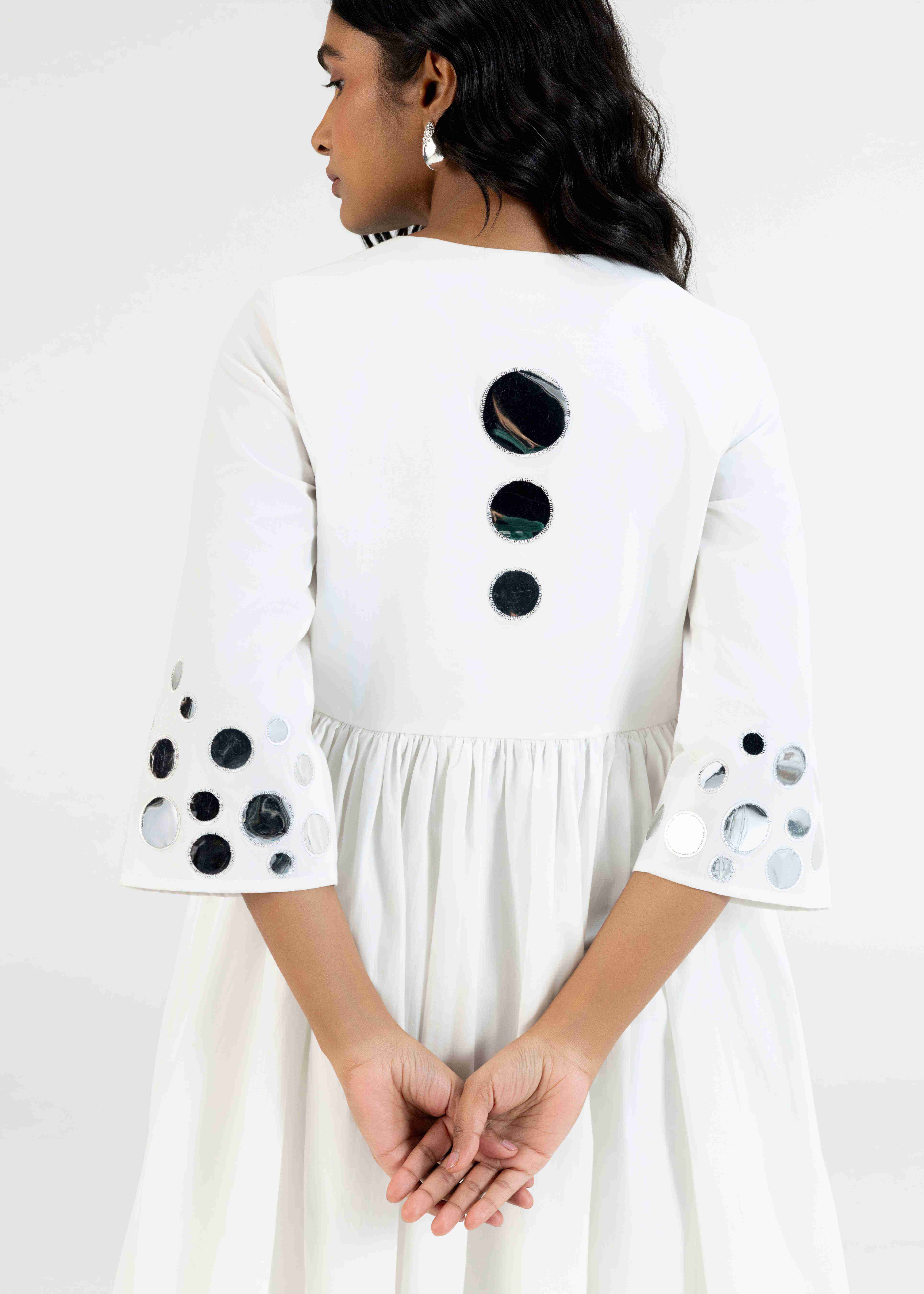 White Gathered Tunic