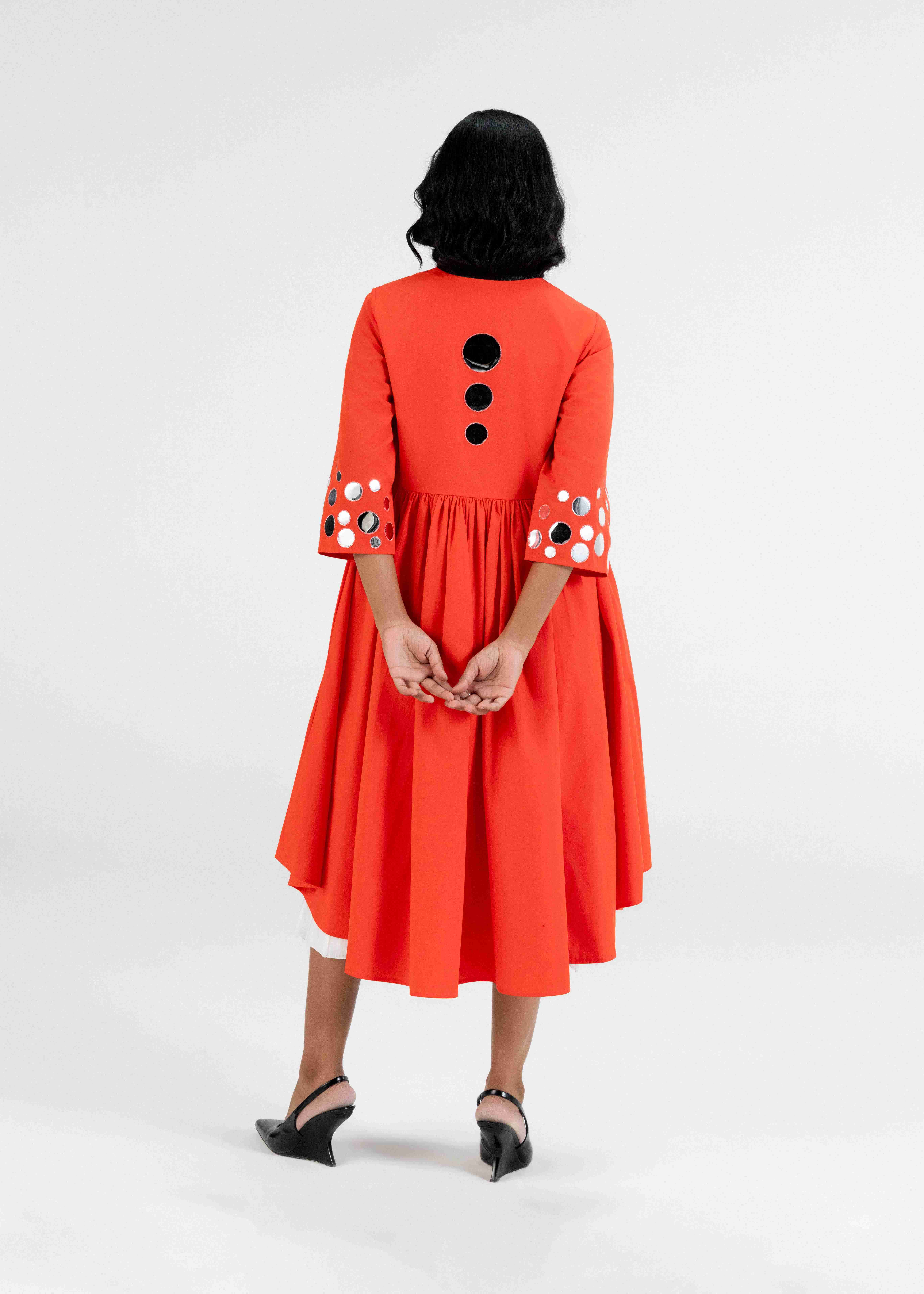 Orange Gathered Tunic