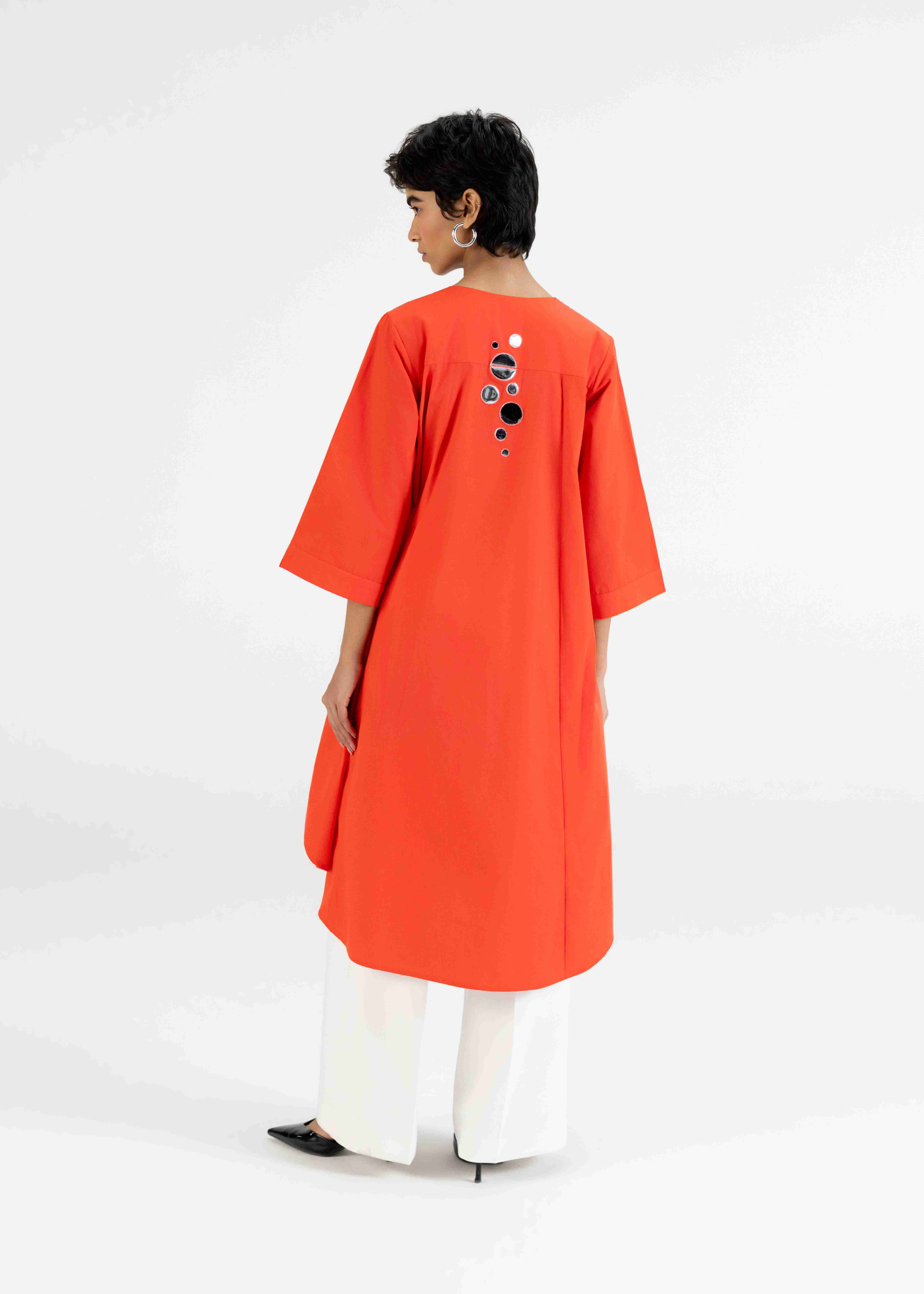 Orange Shirt Dress