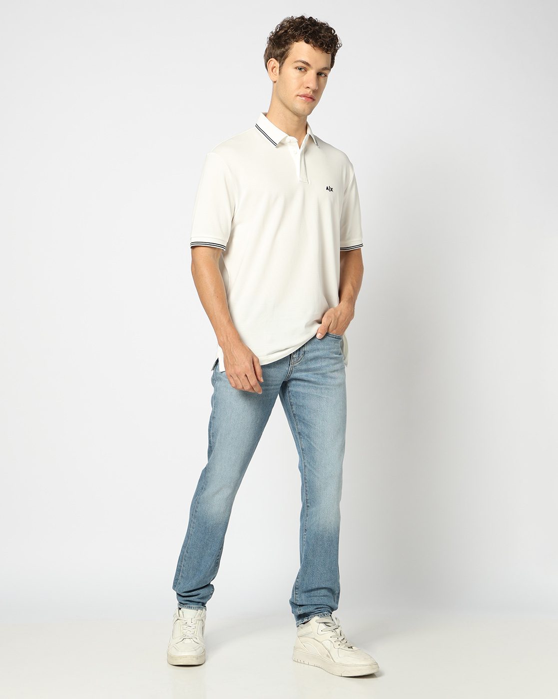 White Emporio Armani Jeans for Men | Lyst AlX zip white skinny 